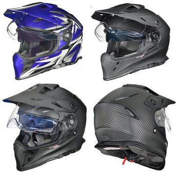 rueger-helmets Motorradhelm RX-967 Crosshelm Integralhelm Quad Cross Enduro Motocross Offroad Helm PinlockRX-967 Matt Schwarz XS