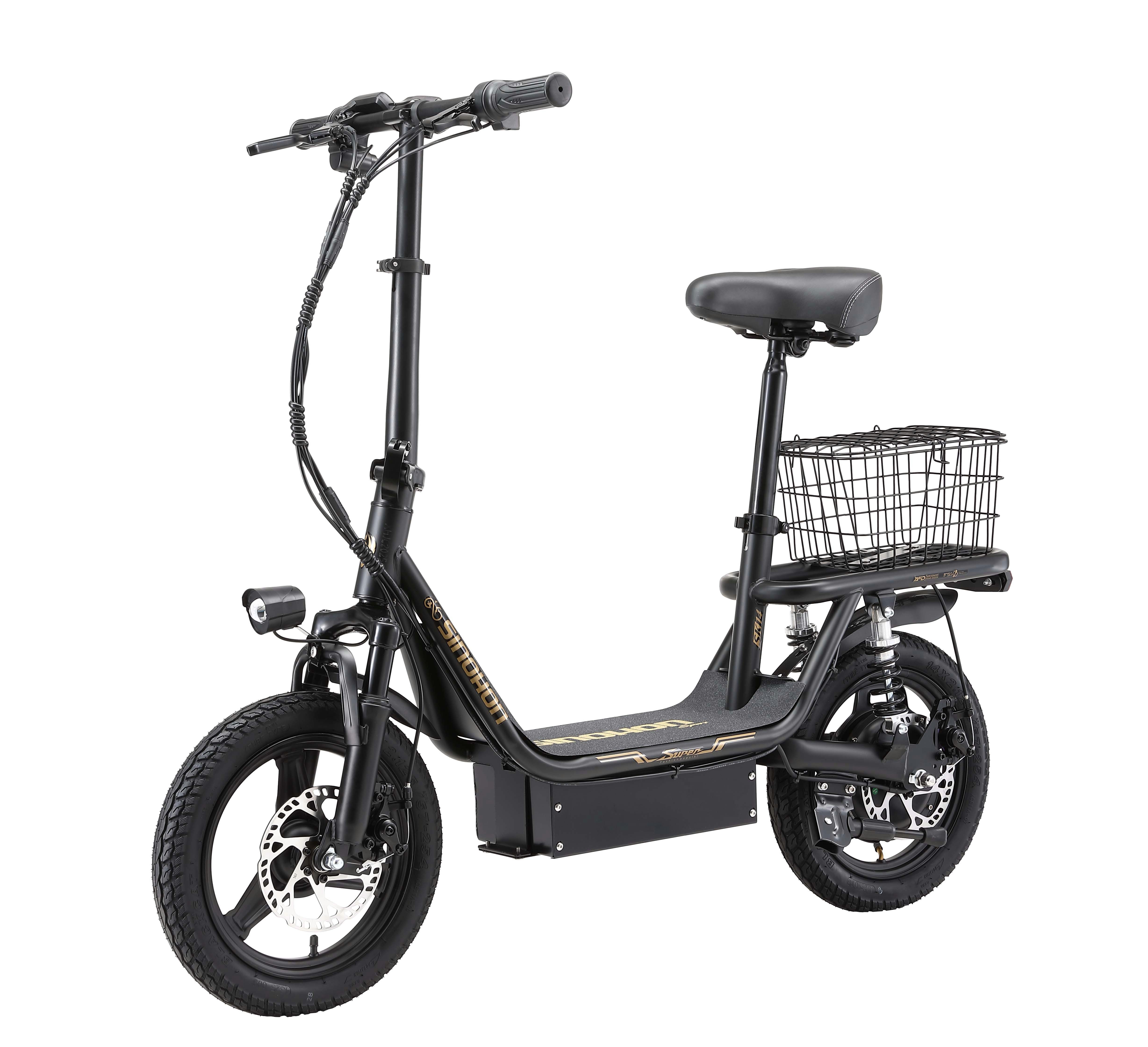 kowdom E-Bike S-Pedelec E-Bike 36V 500W 14 Zoll 32km/h 60km Reichweite Discbremse, Heckmotor, 468 Wh, (Einzelartikel, Einzelartikel), Fronttasche, Heckblinker, Schlüsselschalter am Akku