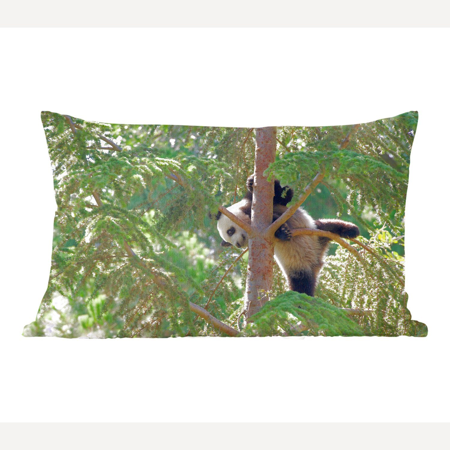 Baum Zierkissen, Panda MuchoWow Füllung, Dekokissen - Dekokissen Schlafzimmer Dekoration, Wohzimmer mit - Blätter,