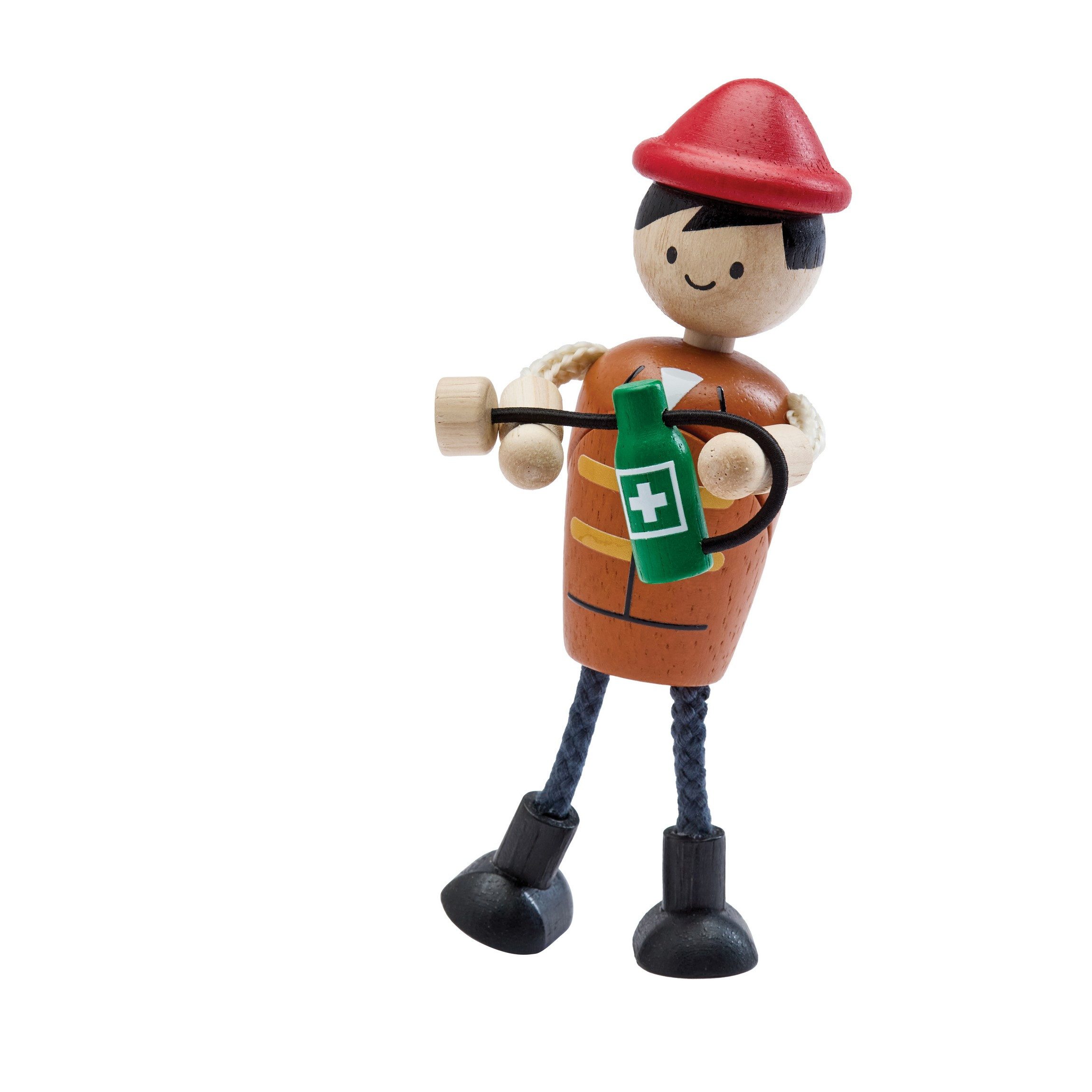 Plantoys Biegepuppe PlanToys- Sanitäter-Puppe Biegepuppe Puppenhaus 18,8x7,5x9,5 cm - 3y+