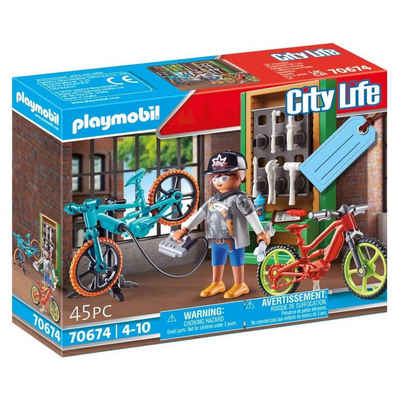 Playmobil® Spielwelt PLAYMOBIL® 70674 - City Life - Geschenkset E-Bike-Werkstatt""