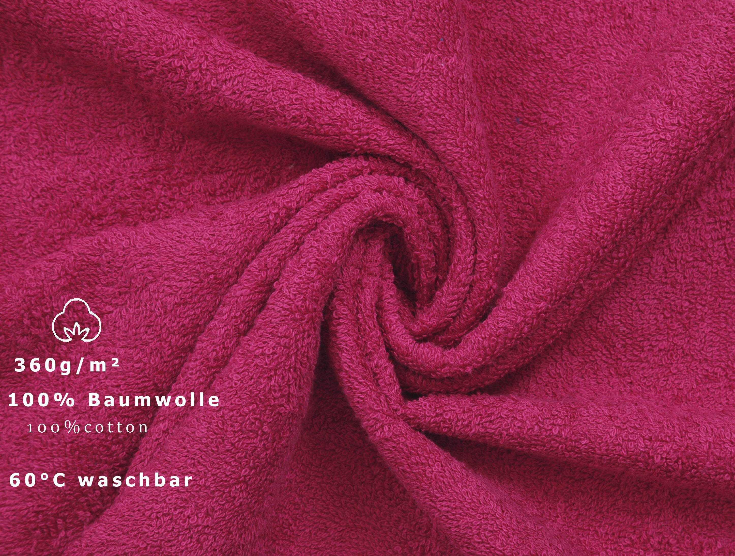 Baumwolle Farben, 6 in Handtuch Set 100% Palermo verschiedenen cranberry tlg. Betz