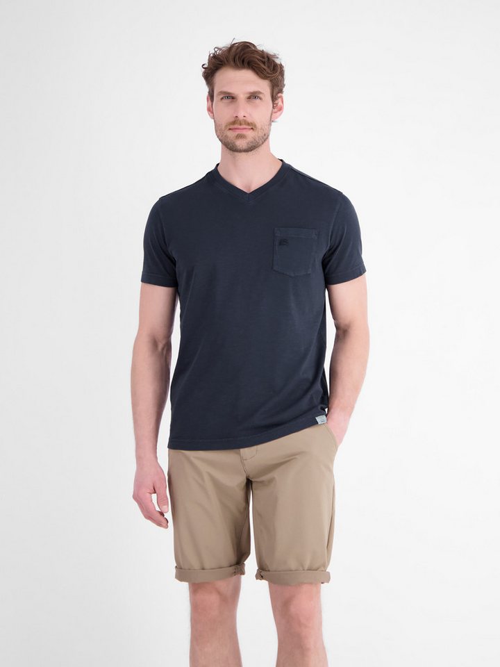 LERROS Kurzarmshirt Sommershirt mit V-Ausschnitt
