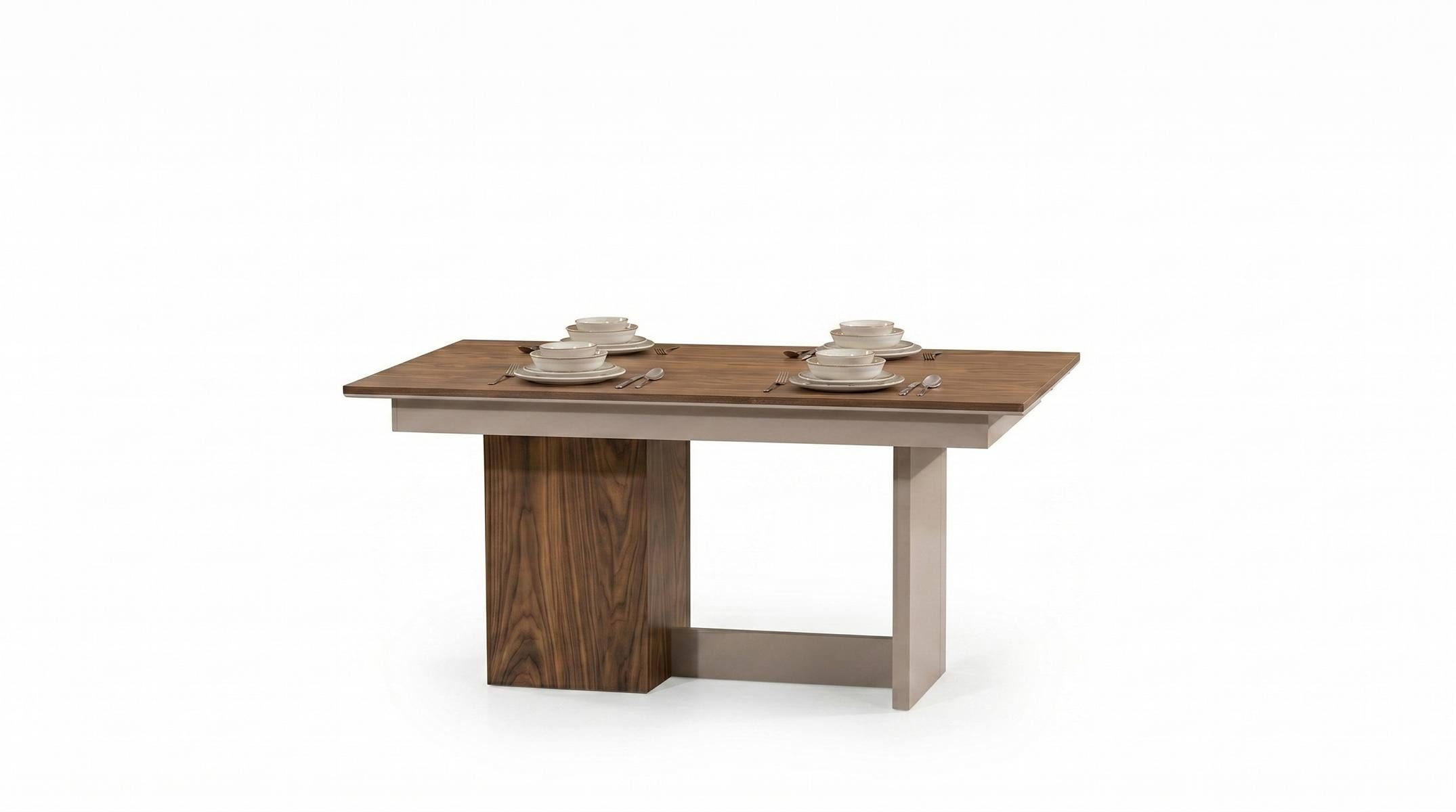 JVmoebel Stehtisch Moderner Esstisch Holz Metall Esszimmertisch Beige statusbezogen, Made in Europa
