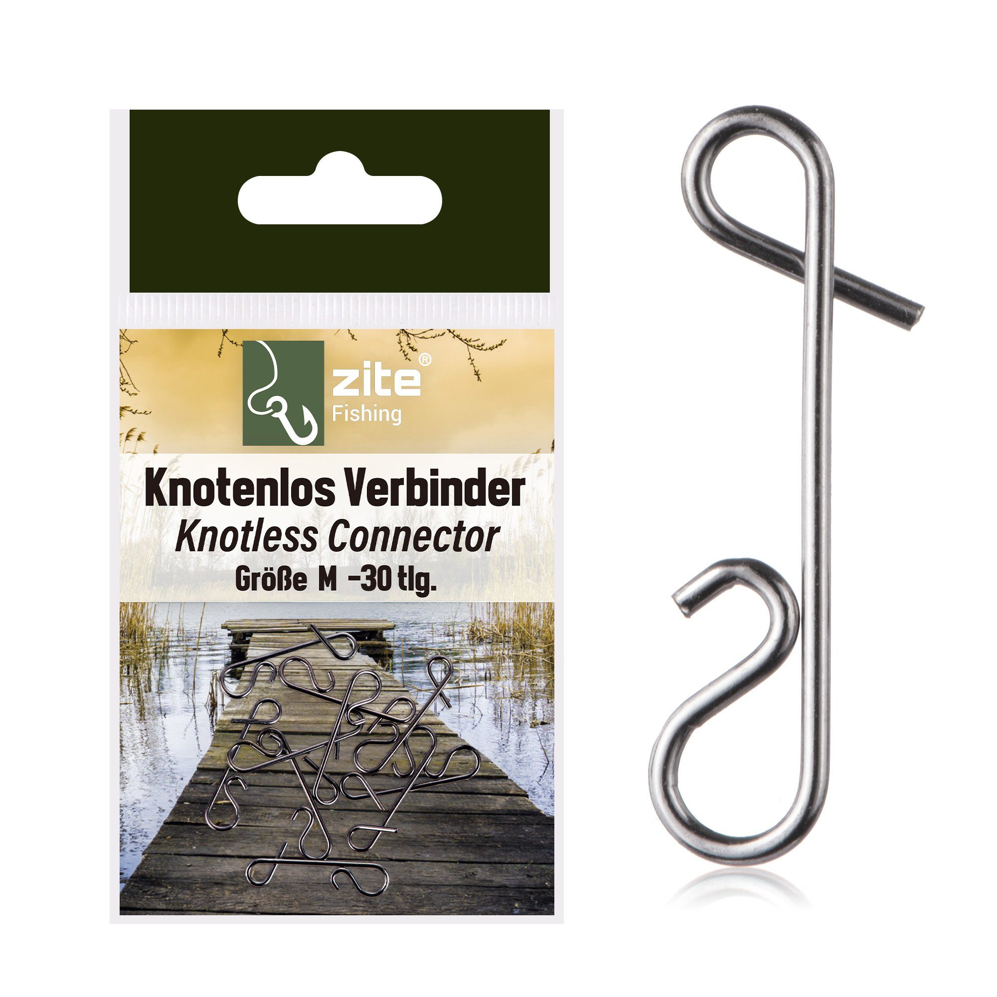 Angelwirbel Knotenlos Verbinder Angelwirbel Größe M No Knot Set 30 Stück