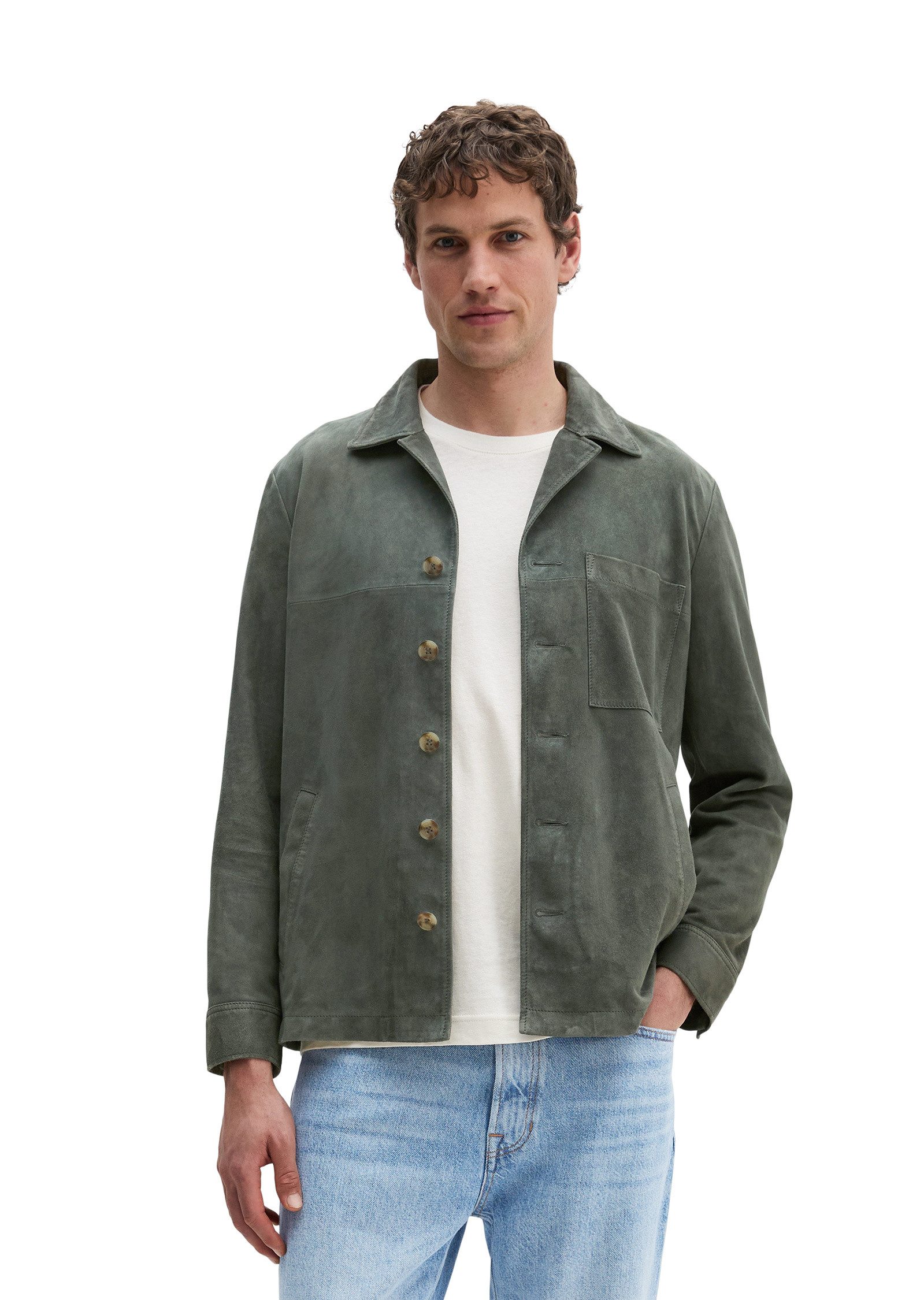 Marc O'Polo Lederjacke aus weichem Veloursleder
