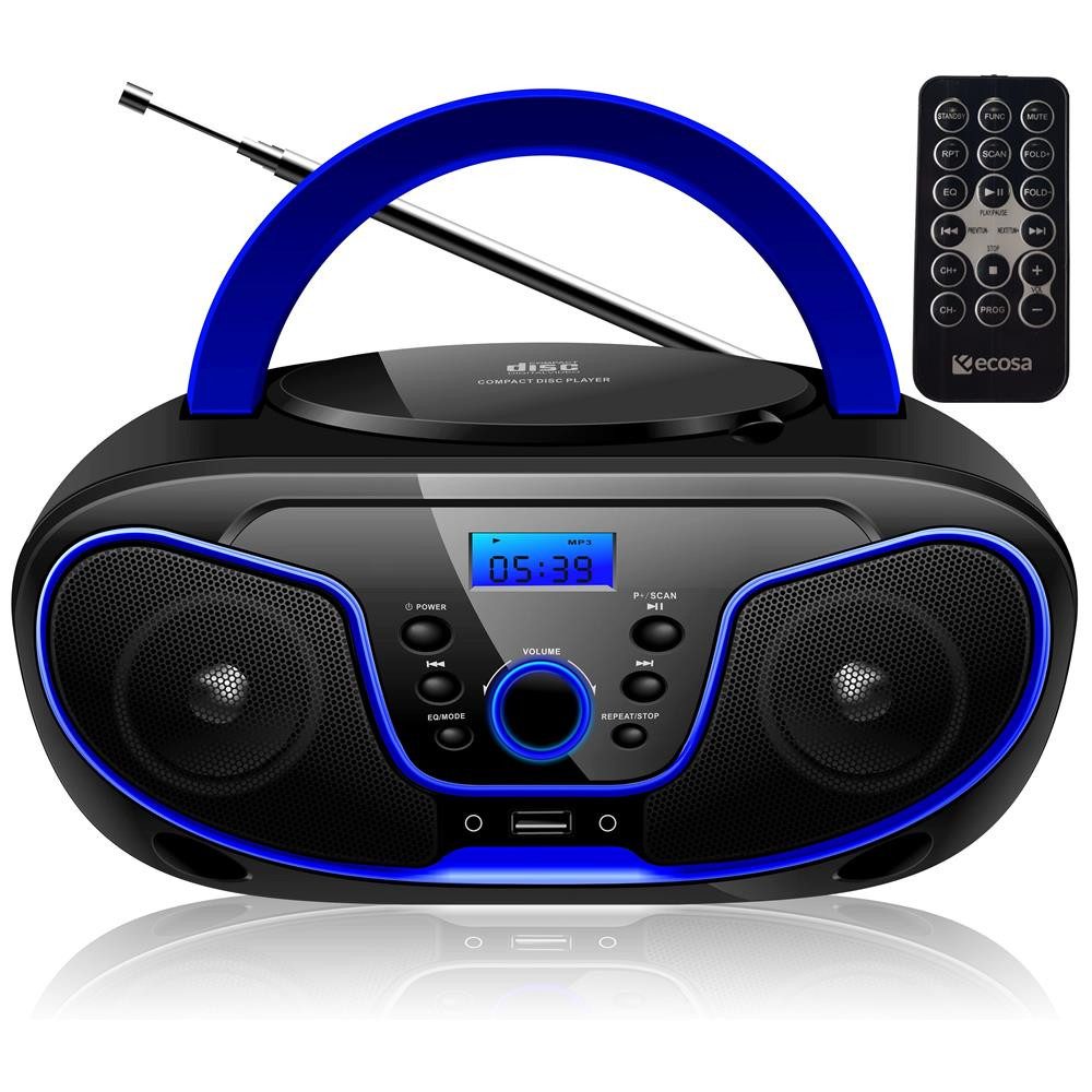Cyberlux CL-2200 tragbarer CD-Player (CD, Boombox, tragbar,FM Radio mit MP3 USB,Fernbedienung) – Bild 2 von 5