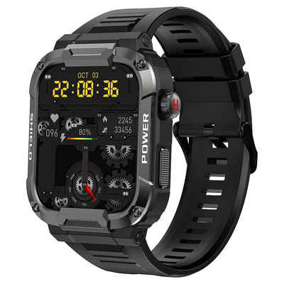 Makibes MK66 Smartwatch (1.85 Zoll), Trinkwasser Erinnerung, Blutdrucküberwachung, Damen Herren Smartwatch