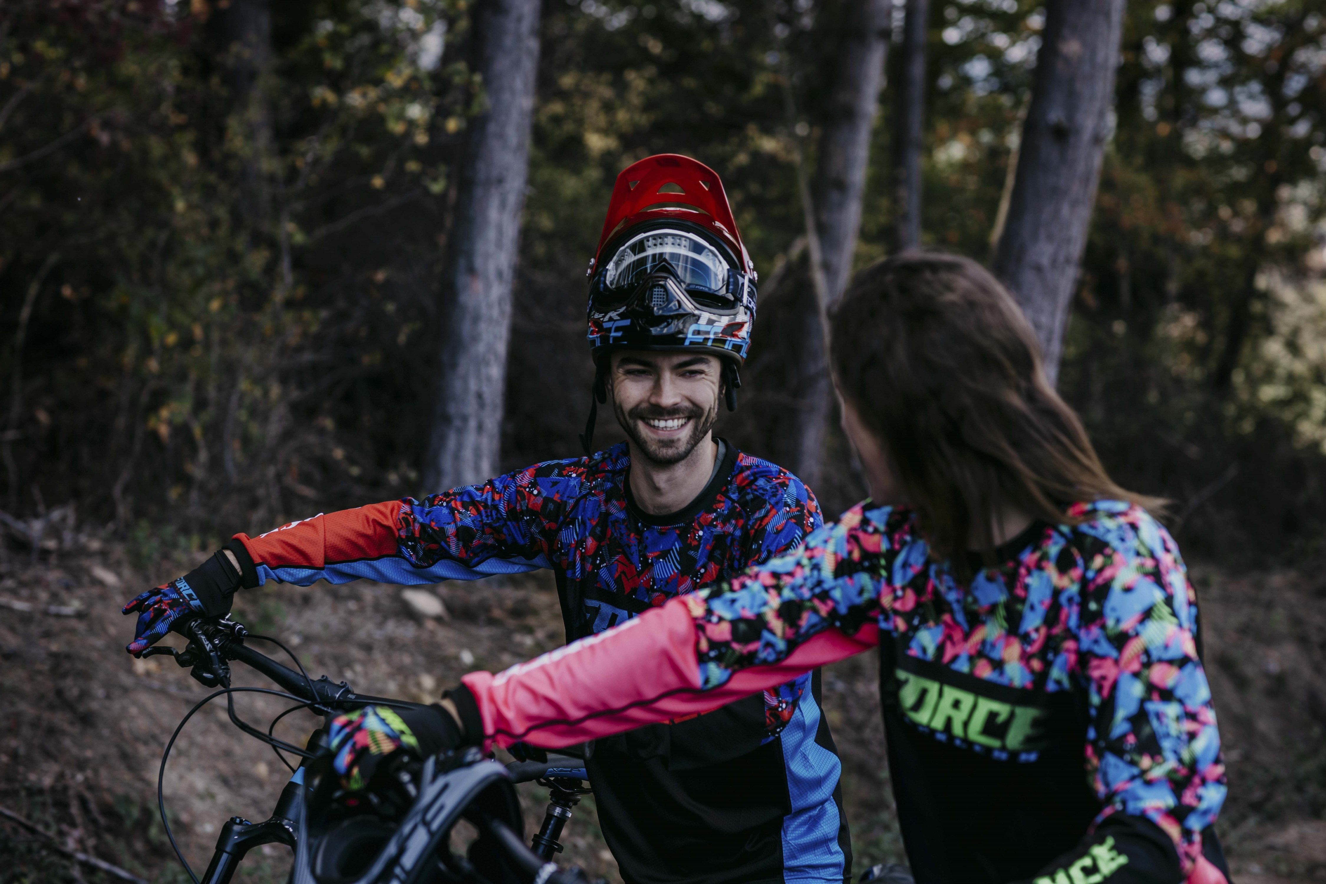 FORCE Radtrikot Force MTB Jersey Downhill Trikot Reckless Rot – Bild 4 von 5