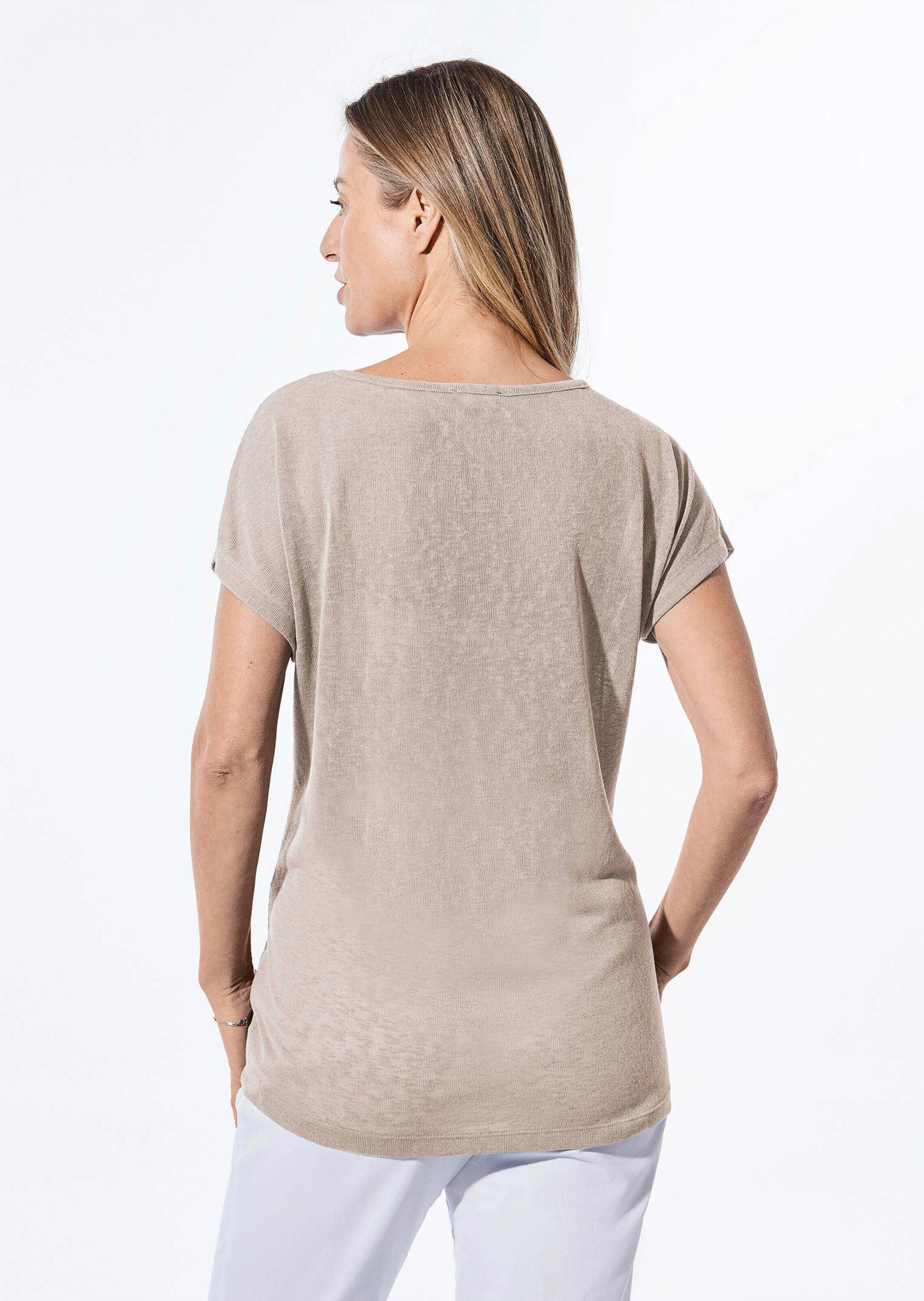 GOLDNER T-Shirt Shirt in Leinenoptik