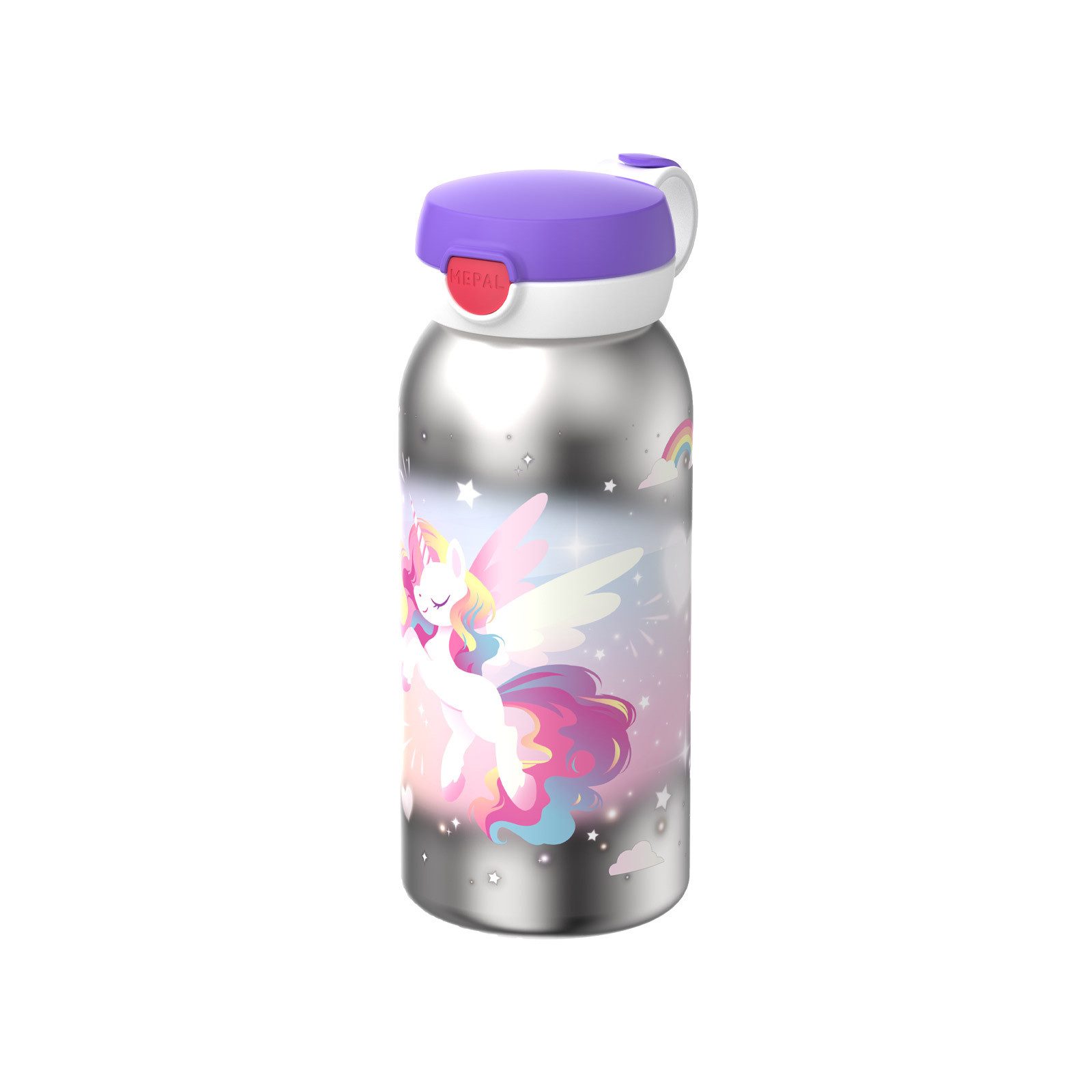 Mepal Trinkflasche Campus Edelstahl-Trinkflasche mit Klappdeckel
