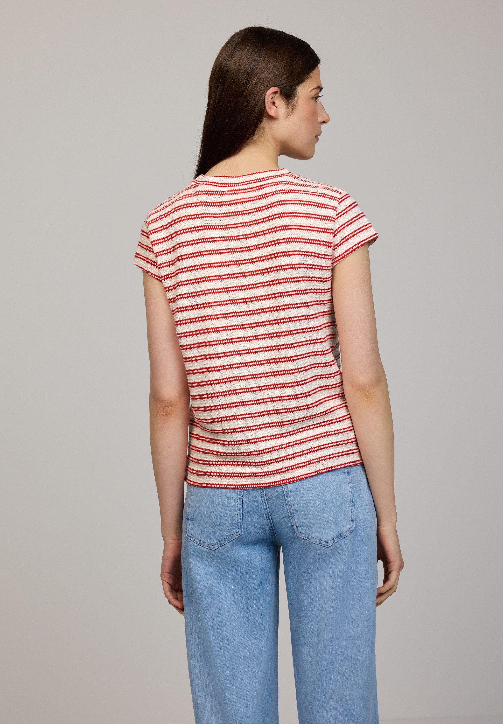STREET ONE STUDIO T-Shirt im soften Baumwoll-Mix günstig online kaufen