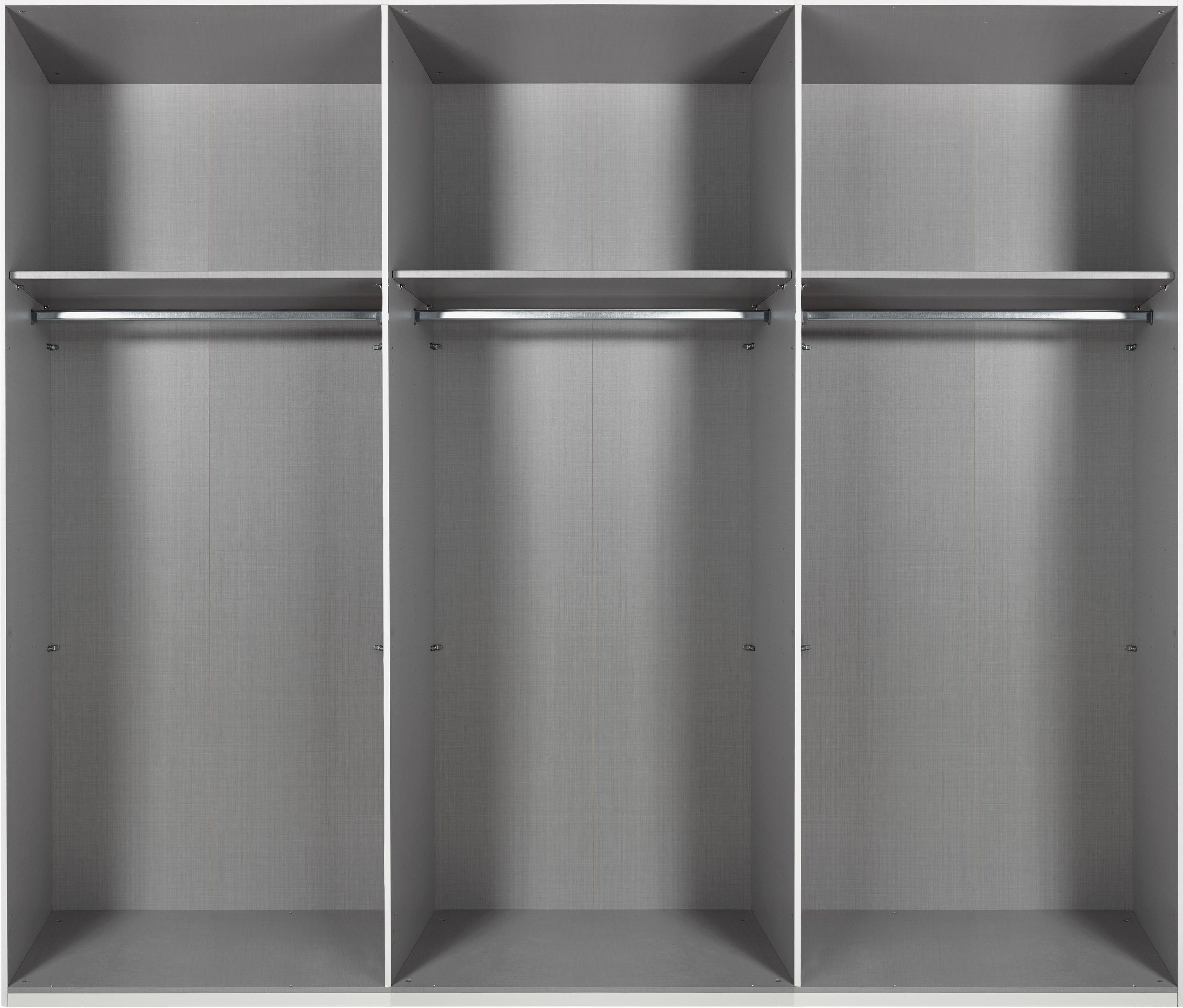 Wimex Schwebetürenschrank in WEISS + RAW STEEL - 270x208x65cm (BxHxT)