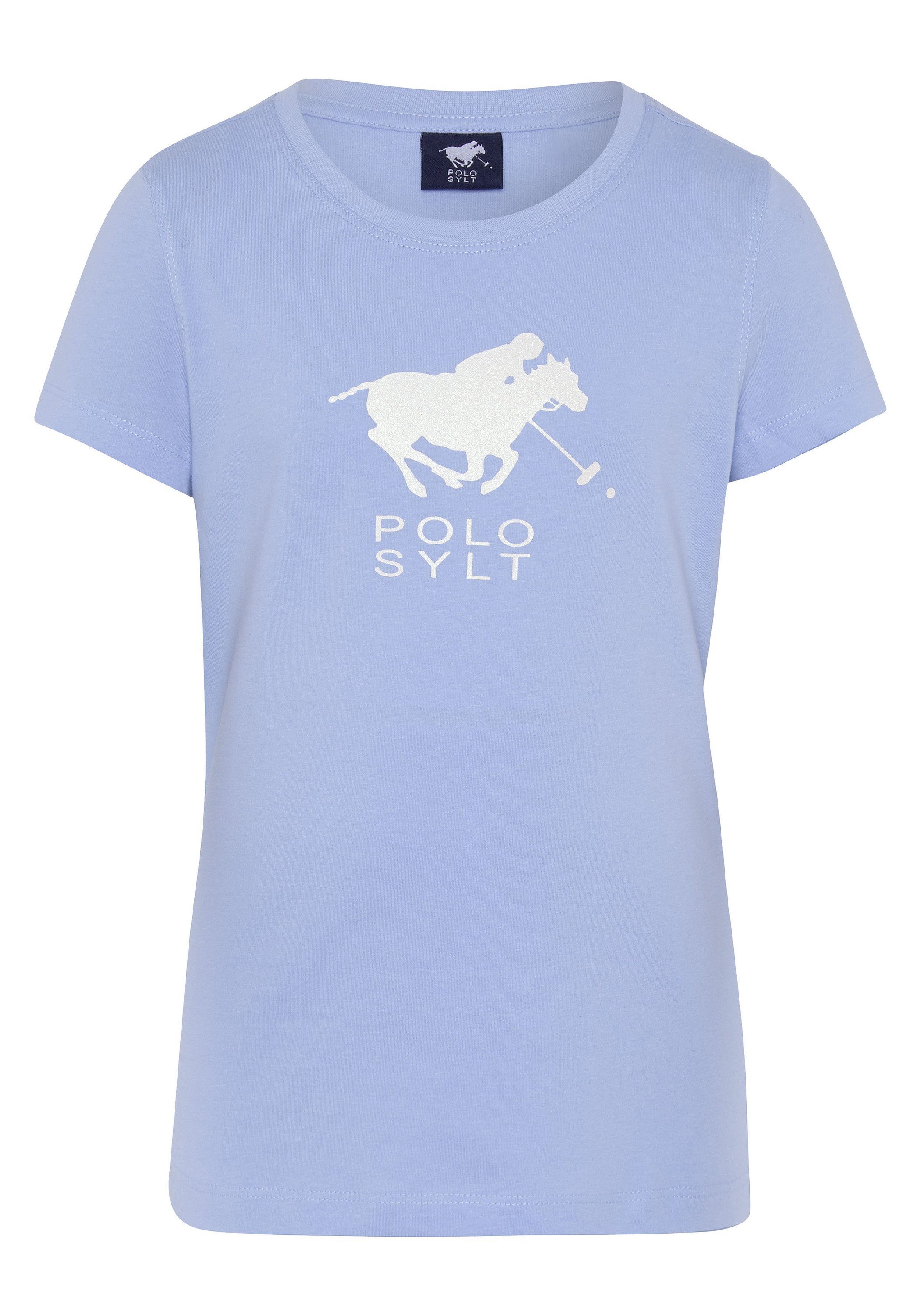 Print-Shirt mit glitzerndem Labelprint