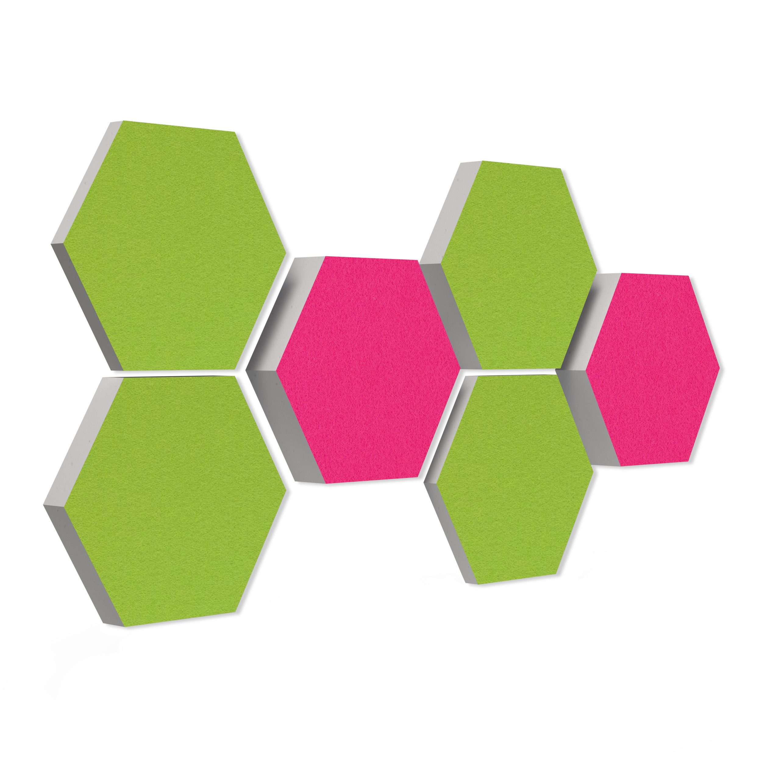 platino24 Akustikplatte 6 Absorber Wabenform aus Basotect ® G+ 3D-Effekt