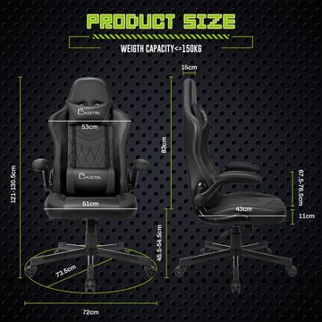 BASETBL Gaming-Stuhl ergonomischer Bürostuhl mit einstellbarer Rückenlehne und Armlehnen