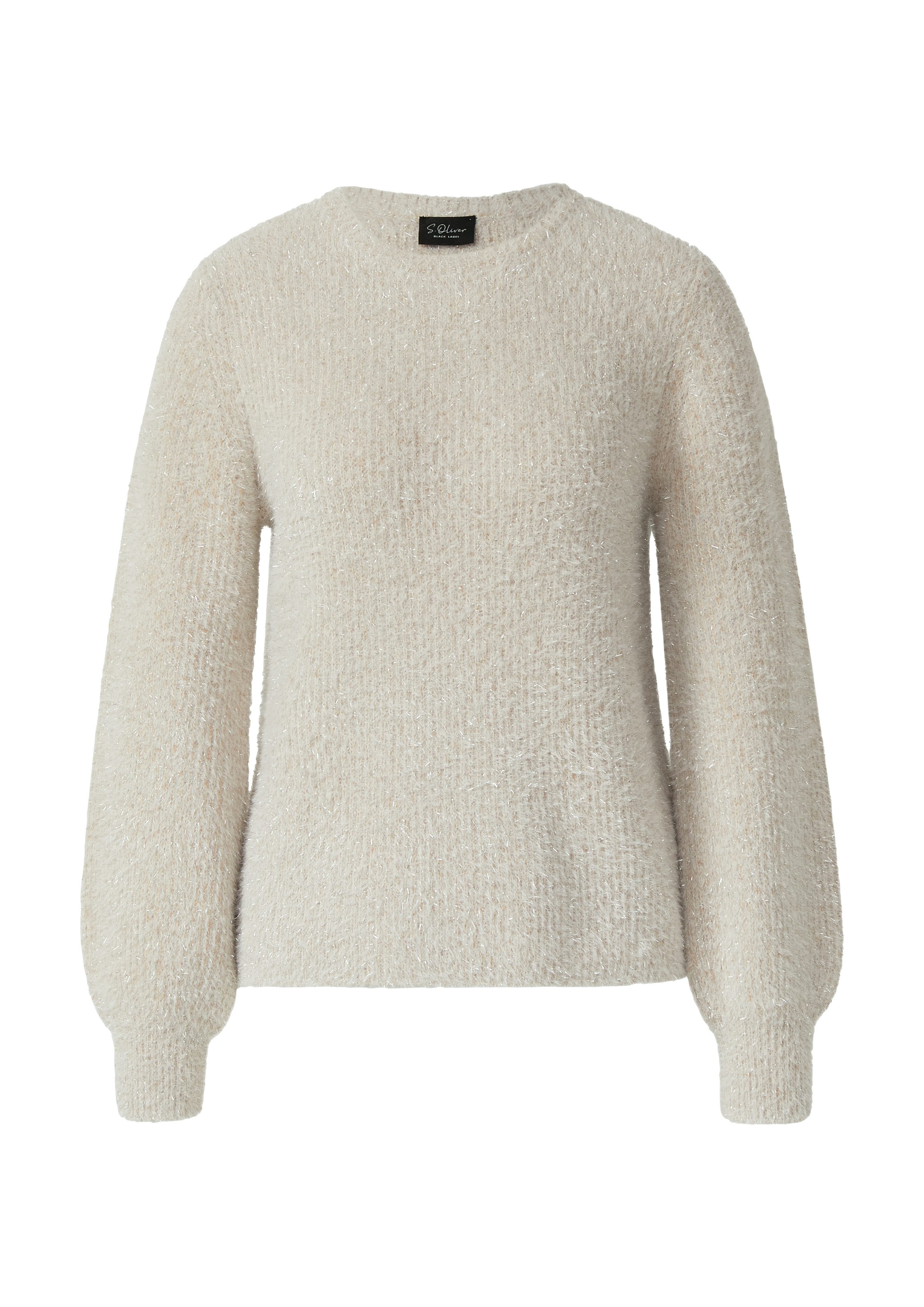 s.Oliver BLACK LABEL Strickpullover mit Rippbündchen