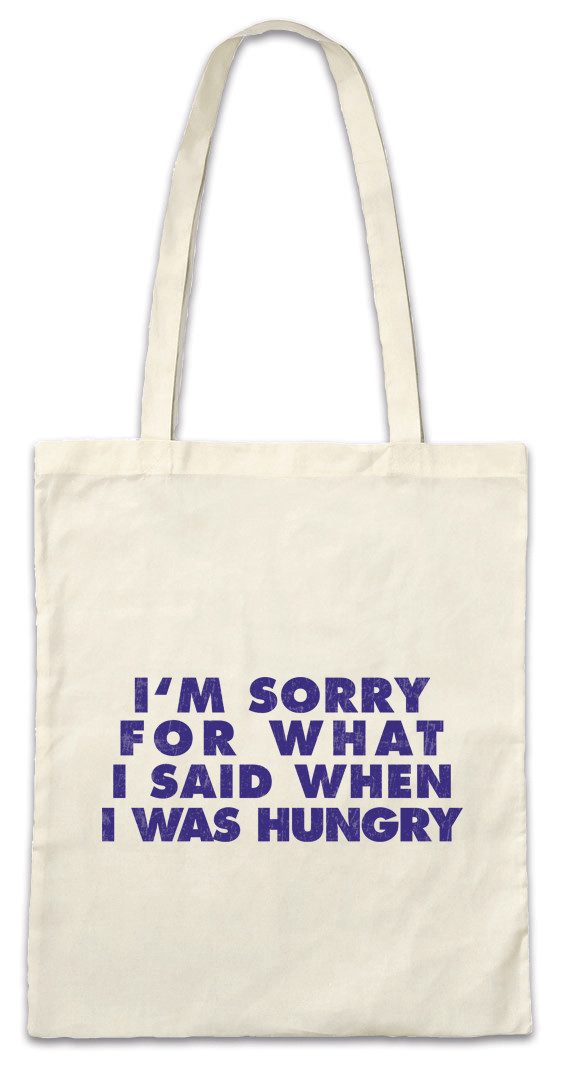 Beuteltasche When I Was Hungry Stofftasche Zicke Hungrig Starvation Schlechte Laune