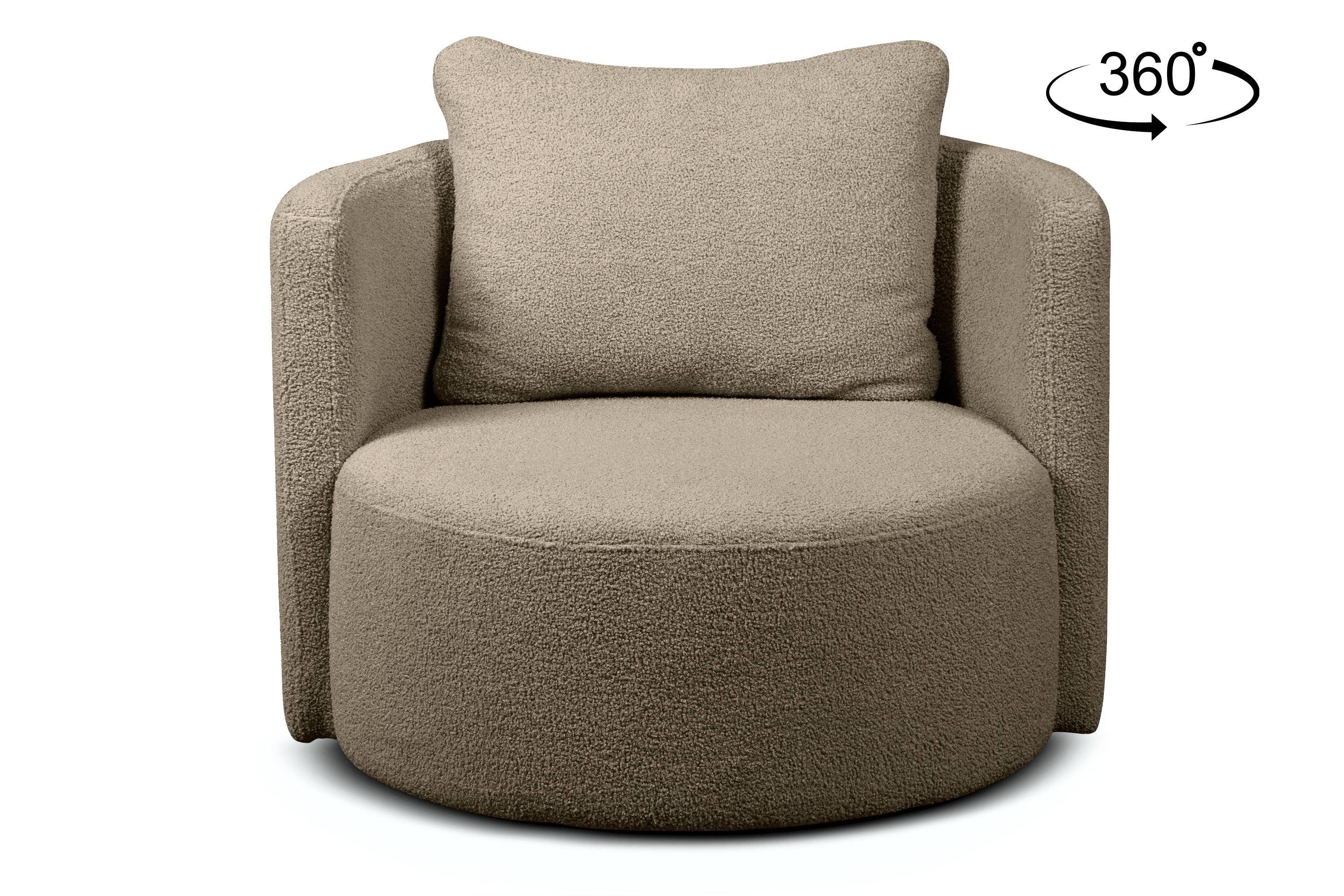 KONSIMO® Drehsessel Loungesessel RAGGI, mit 360° günstig online kaufen