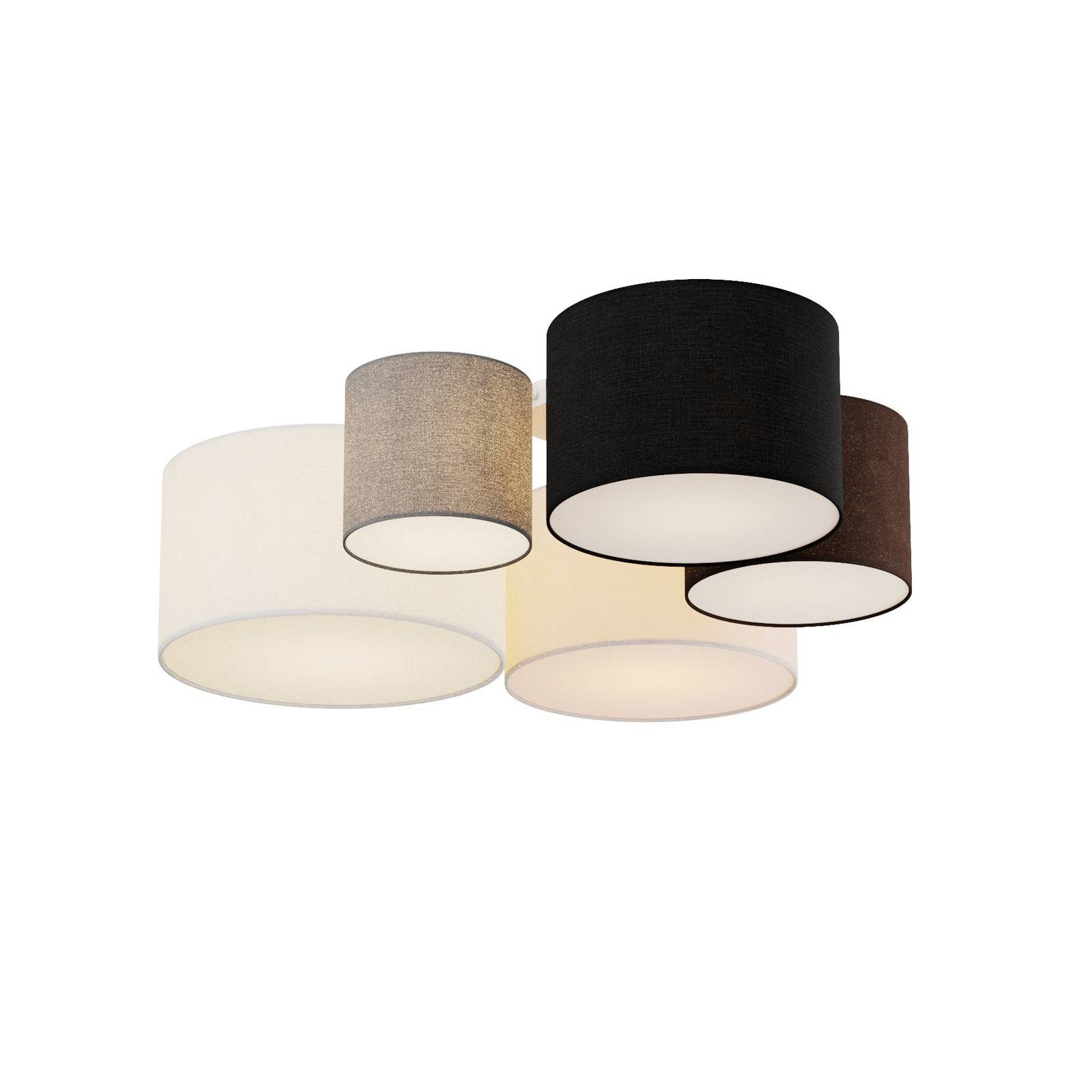 Lindby Deckenleuchten Laurenz, Alu IP20, 5 x 15 W