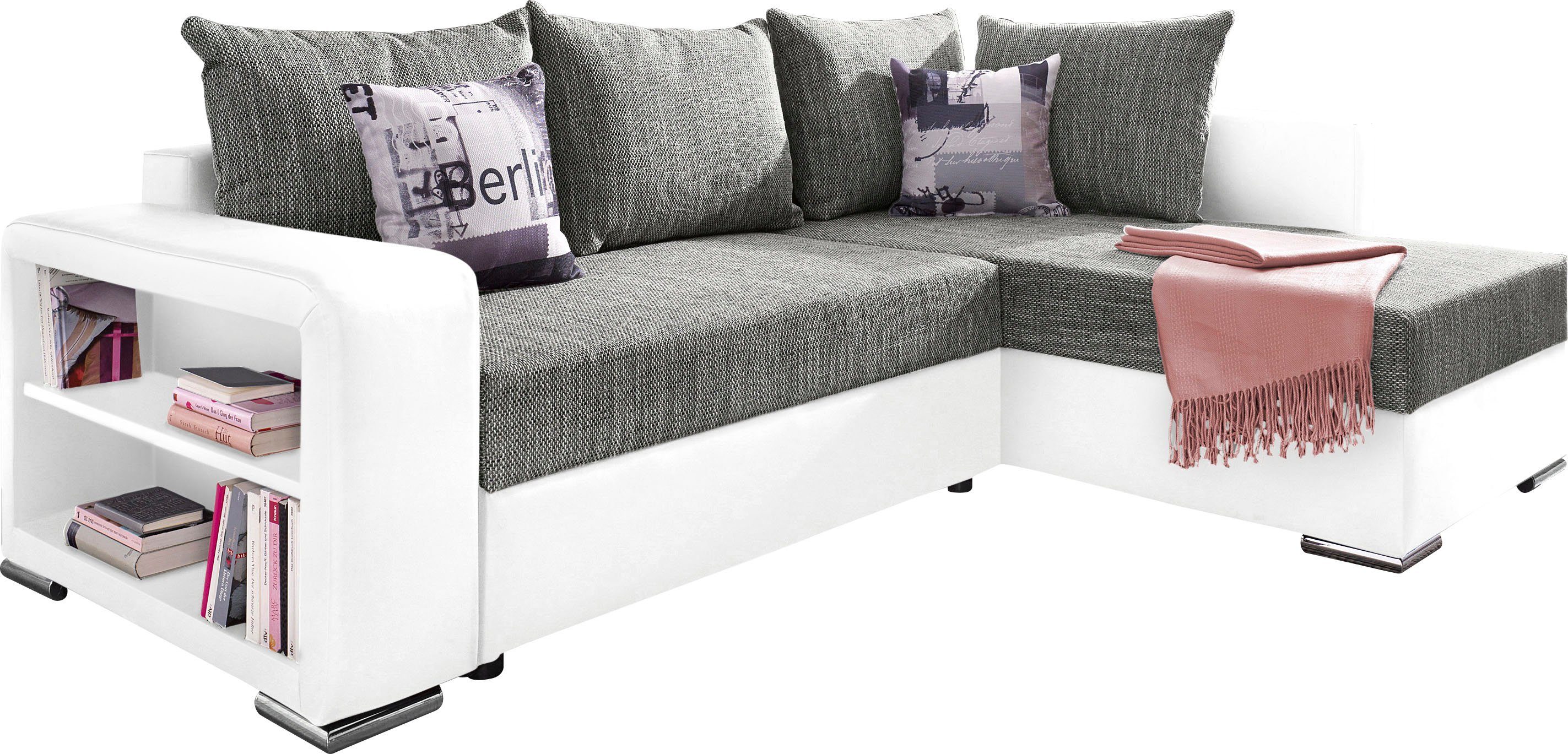 COLLECTION AB Ecksofa John L-Form, mit Bettfunktion, Bettkasten und integri günstig online kaufen