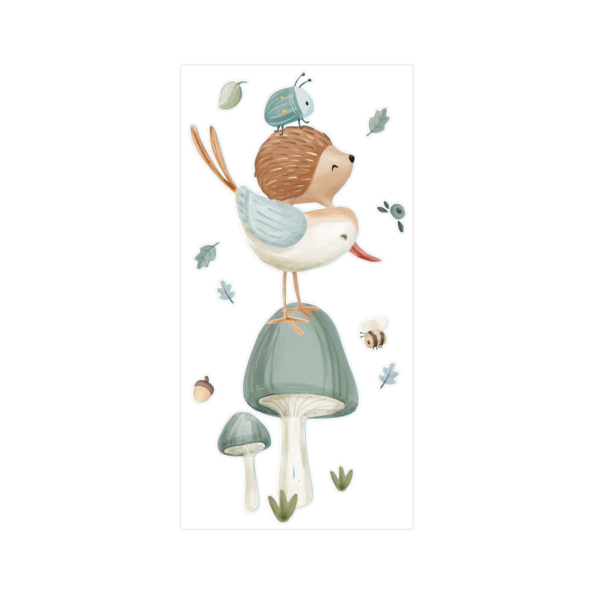 LITTLE DUTCH Wandtattoo Wandsticker Set Forest Friends (40x80cm) (1 St)