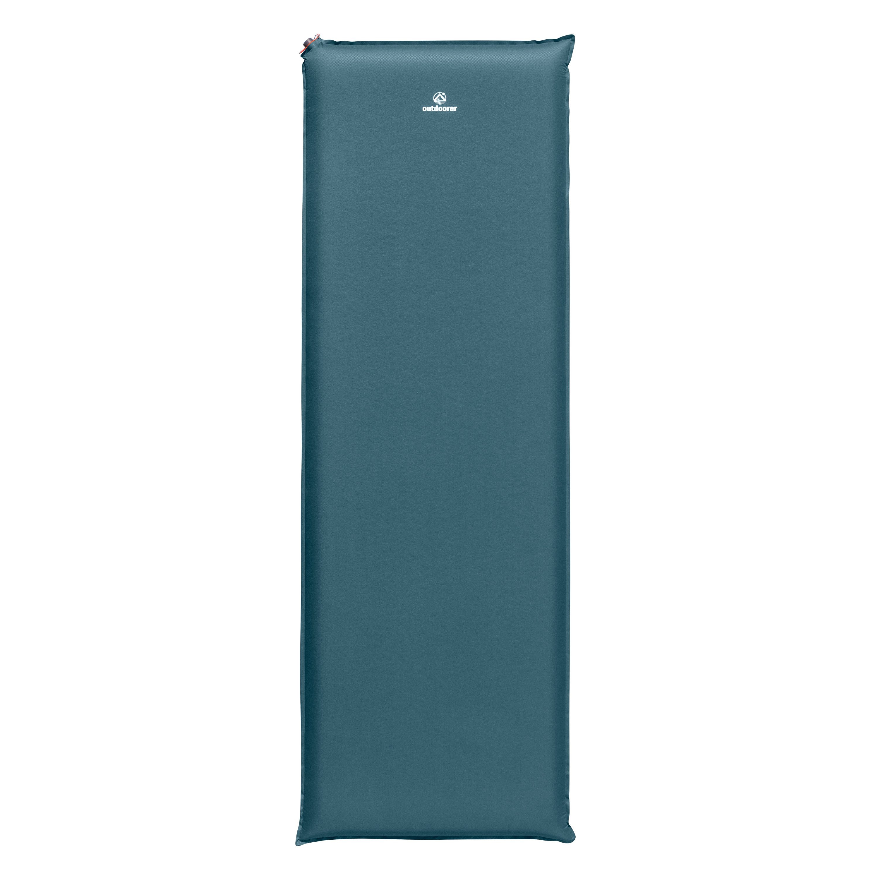 outdoorer Isomatte selbstaufblasbar Camp Bed 1 für Camping und als Gästebett, 10 cm dicke Camping-Matratze, selbstaufblasend, R-Wert 9,5, bis -17° C