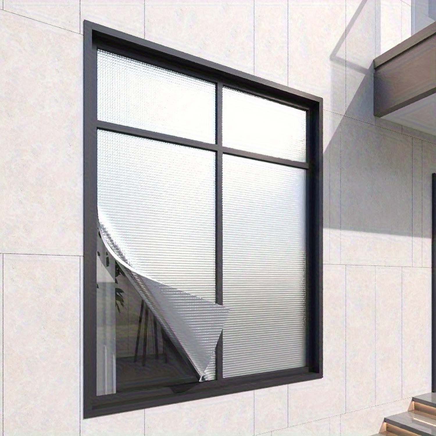 Diwzbyn Sonnenschutz-Fensterfolie für Glasfenster Wärmedämmfolie Fenster 8mm Doppelte Aluminiumblasen