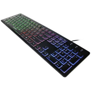 LogiLink USB illuminated rainbow Tastatur Tastatur (Beleuchtet)