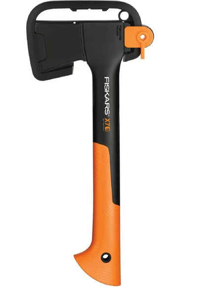 Fiskars Universalaxt Spaltaxt 35cm X7, inkl Klingen & Transportschutz, Axt zum Holz Hacken, 640 g, 35,50 cm Länge, (Gartenaxt Baumaxt Axe Spalthammer Hacke Baum, Äxte, Holz Spalter, Outdoor Holzbeilaxt, Freizeitbeil Campingbeil), Antihaftbeschichtet, Axt Holz spalten, Hochwertige Stahl-Klinge Beil