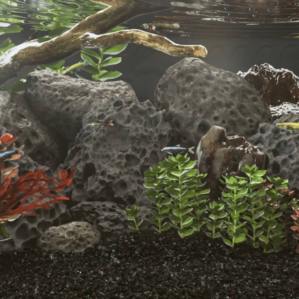 vidaXL Aquariendeko Lavagranulat 10 kg Schwarz 10-30 cm