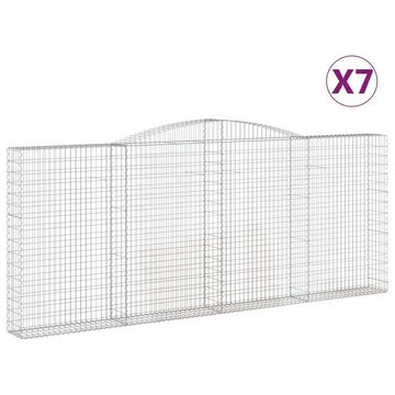 vidaXL Blumentopf Gabionen mit Hochbogen 7 Stk. 400x30x160/180cm Verzinktes Eisen (7 St)