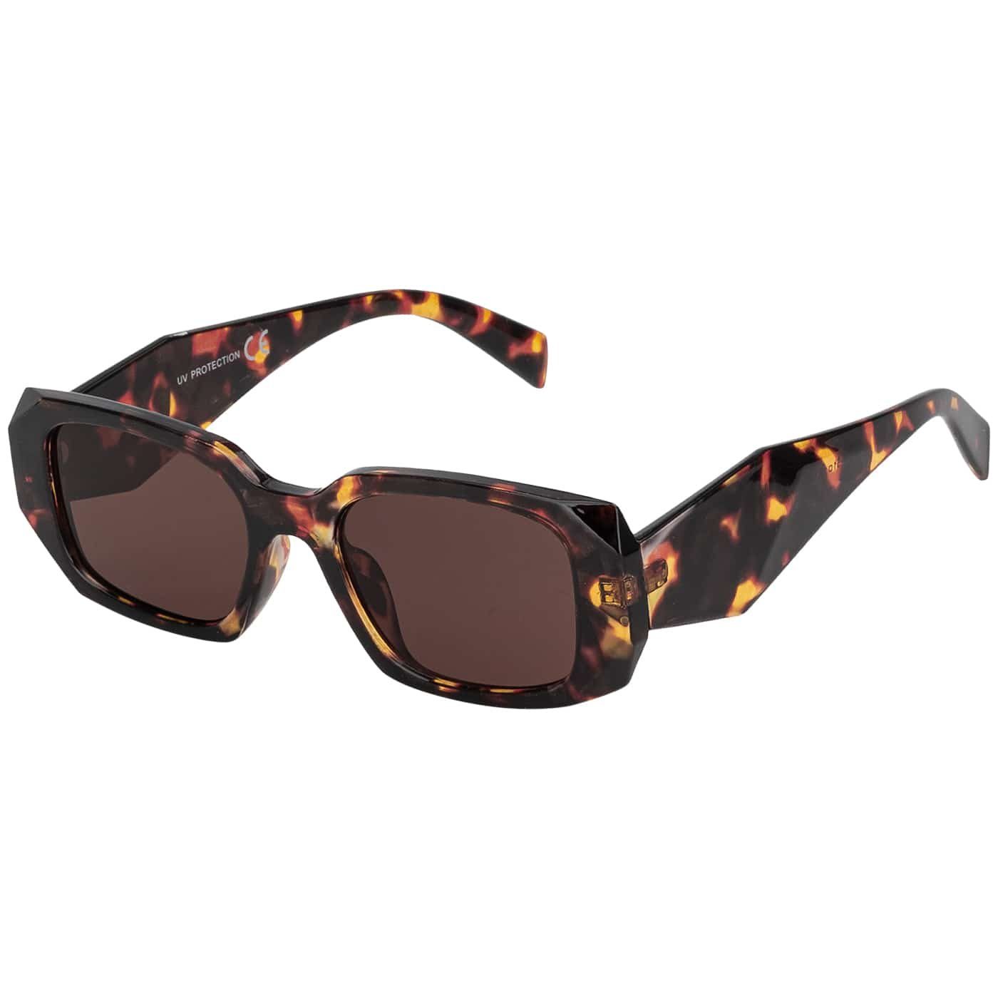BEZLIT Eyewear Retrosonnenbrille Rundglas Designer Damen Sonnenbrille (1-St) mit schwarz und Braunen Linsen Leopard-Braun