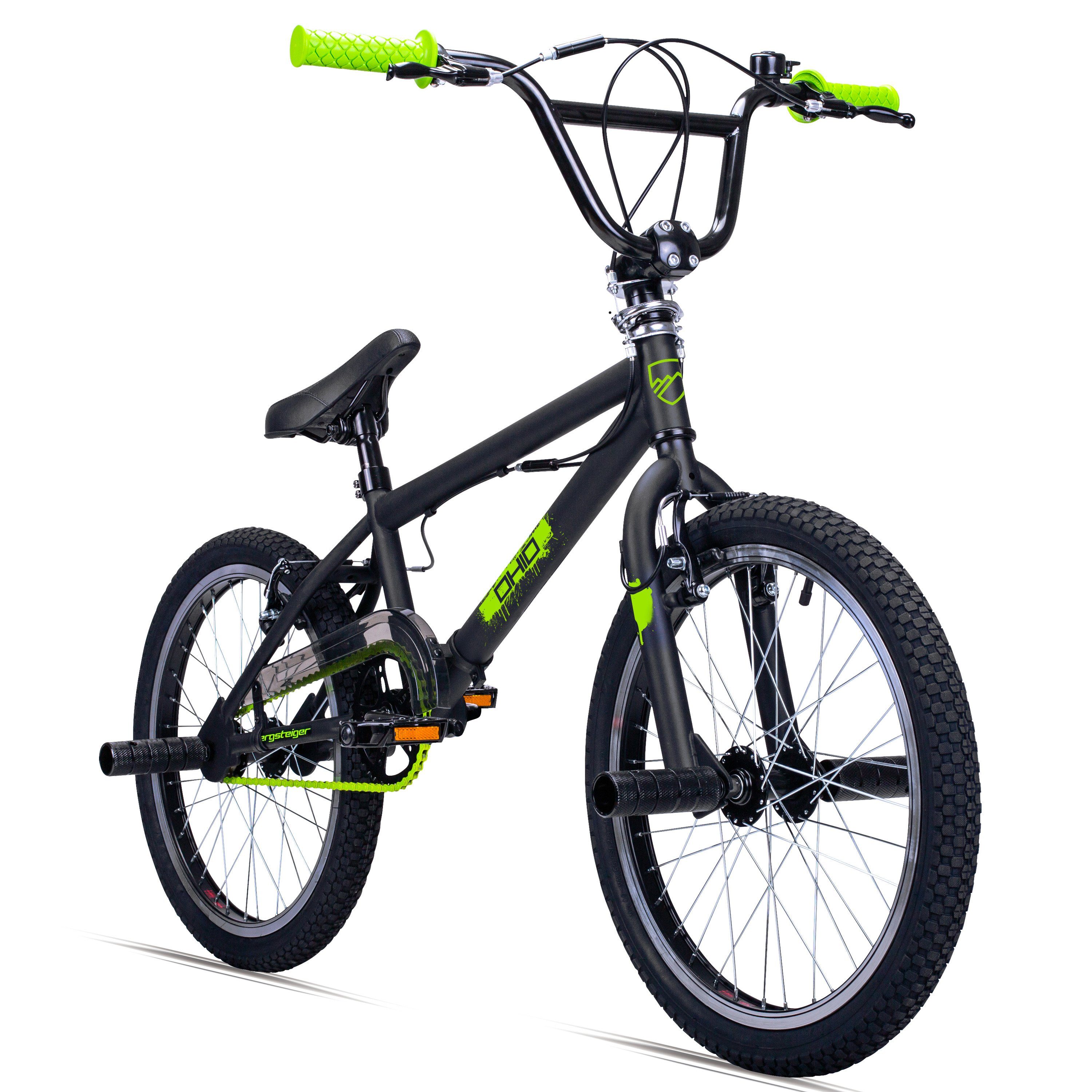 bergsteiger BMX-Rad Ohio 20 Zoll, 360° Rotor-System, Freestyle, Mädchen, Jungen, 1 Gang, V-Bremsen