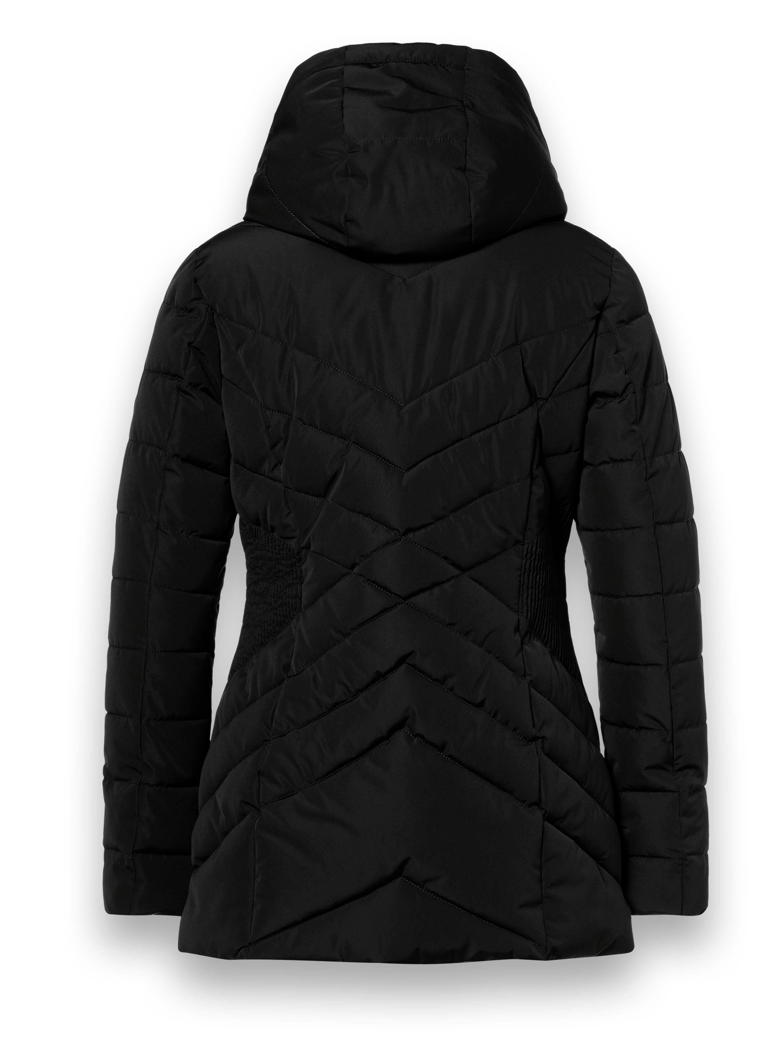 District Winterjacke Workout mit Kapuze (Mantel, wasserabweisend) schwarz Damen