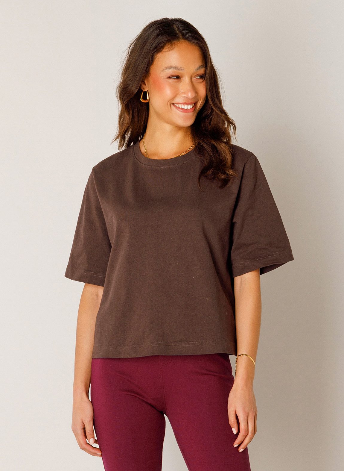 Base Level Rundhalsshirt Noa Sommershirt mit Halbarm