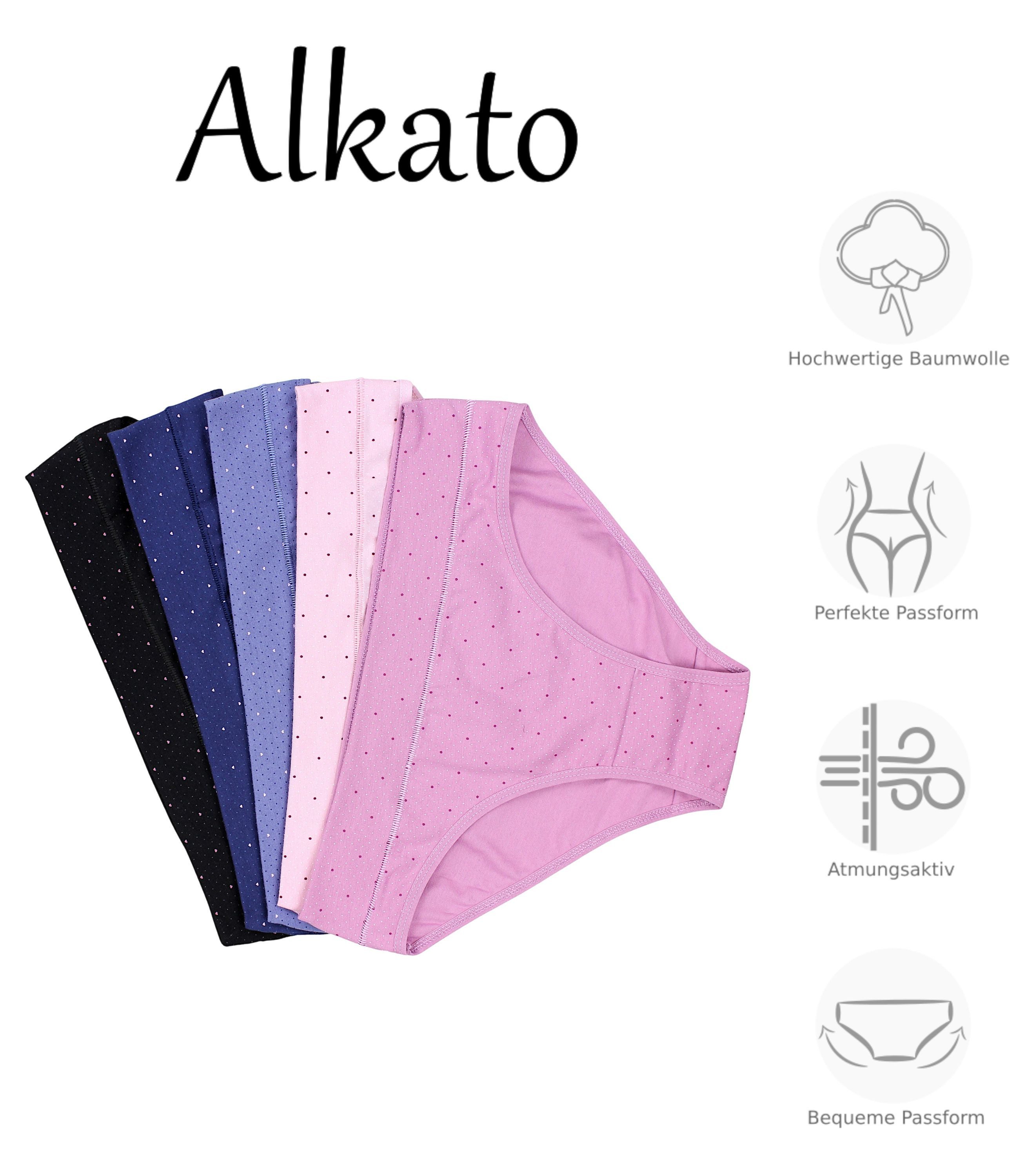 Alkato Slip Damen Slips Baumwolle Unterwäsche 5er Pack – Bild 3 von 5
