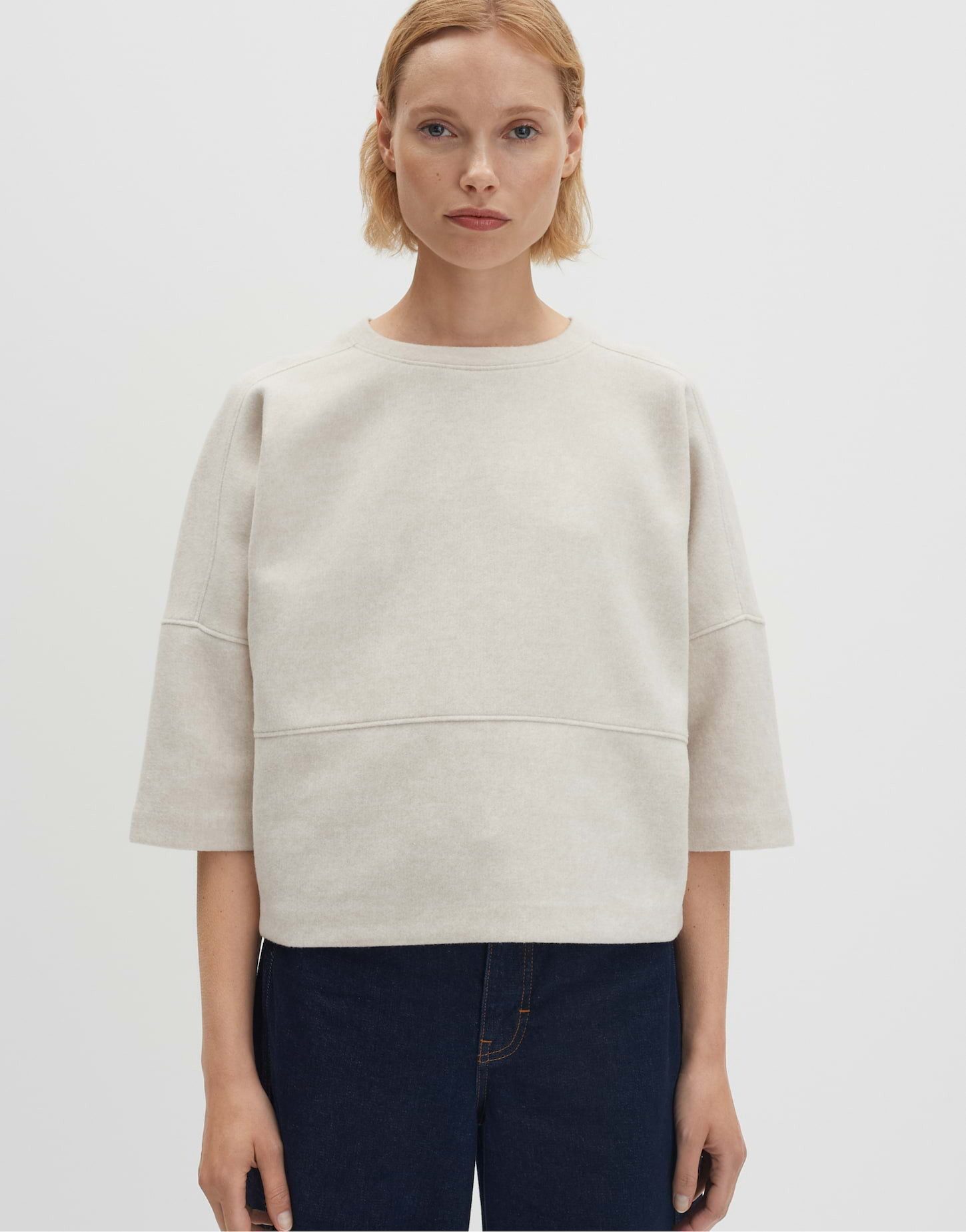 someday Sweatshirt UBENTHE Boxy mit weich aufgerauter Textur weite Passform, Boxy Silhouette, leicht elastischer Stoff