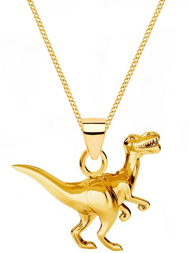 Goldene Hufeisen Kette mit Anhänger von Fossilien zu Fashion - Faszination der Dinosaurier Gold Halskette, 925 Sterling Silber Goldschmuck für Damen