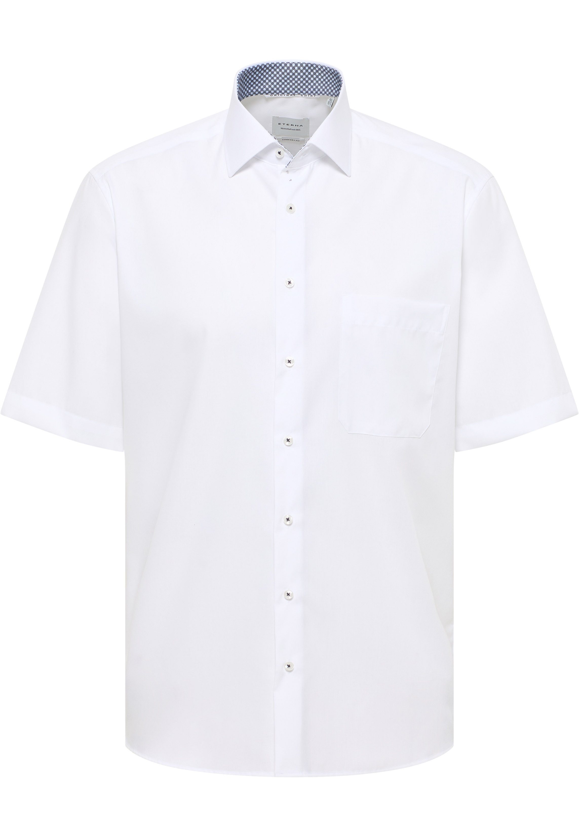 Klassische Bluse ETERNA COMFORT FIT Kurzarm Hemd weiss popeline 1304-00-K15K - ORIGINAL