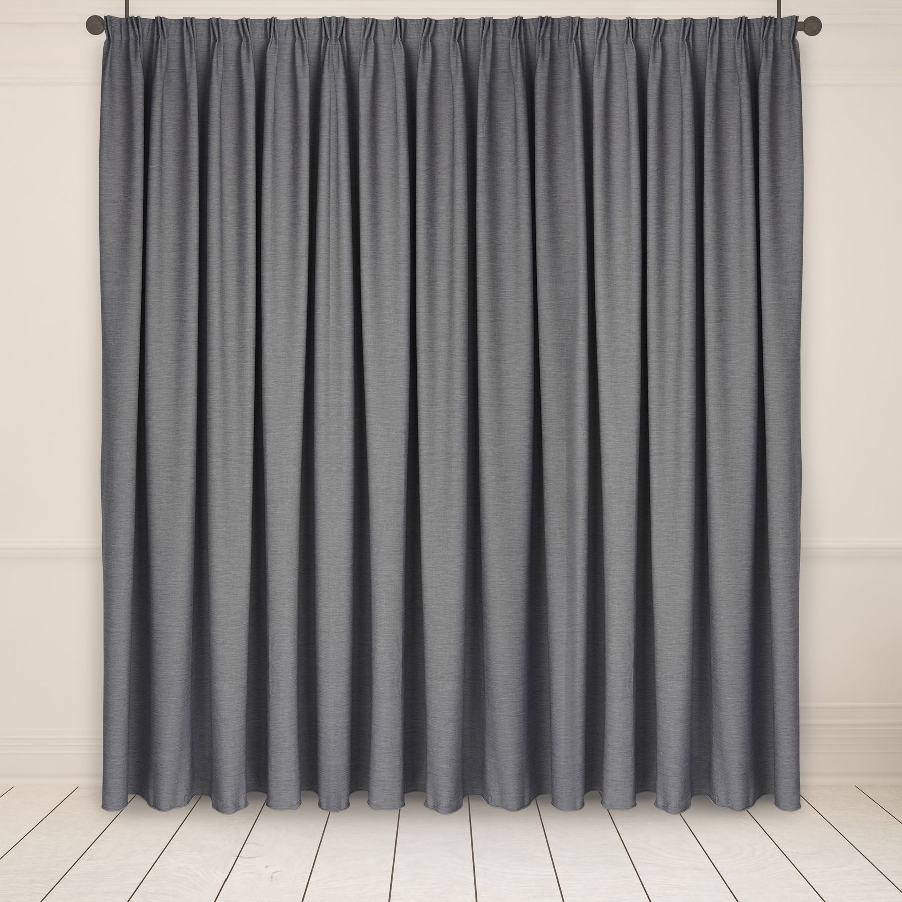 Asphald Gardine Übergardine Wärmeschutz in Grau auf Maß 1:2,5 3er Falte (1 St), Faltenband, St.Br 200cm f.Breite 80cm