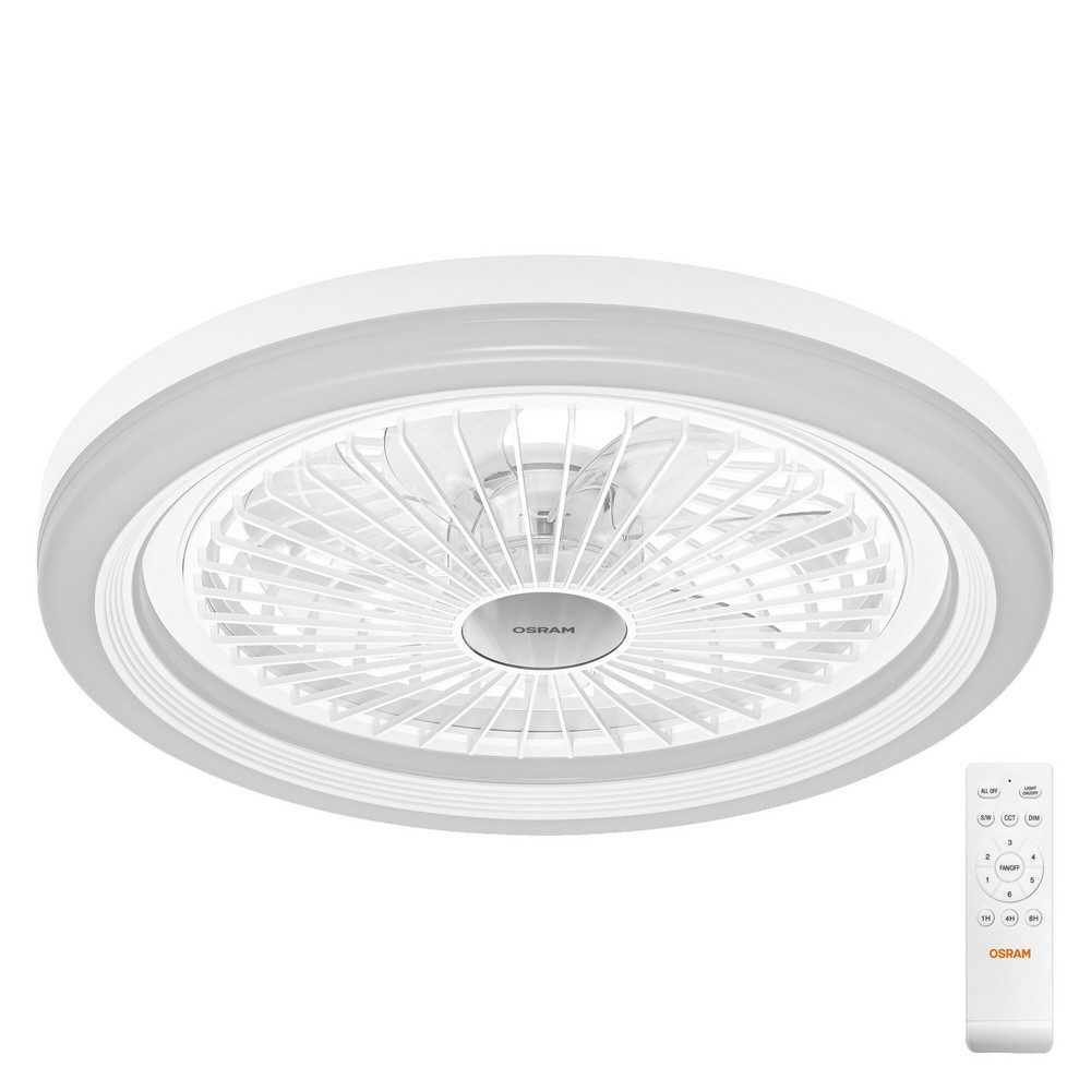 Osram Bodenventilator OSRAM HOMELIGHTING Ceiling Fan Solano 490mm 43W CCT Deckenventilator, 49.00 cm Durchmesser