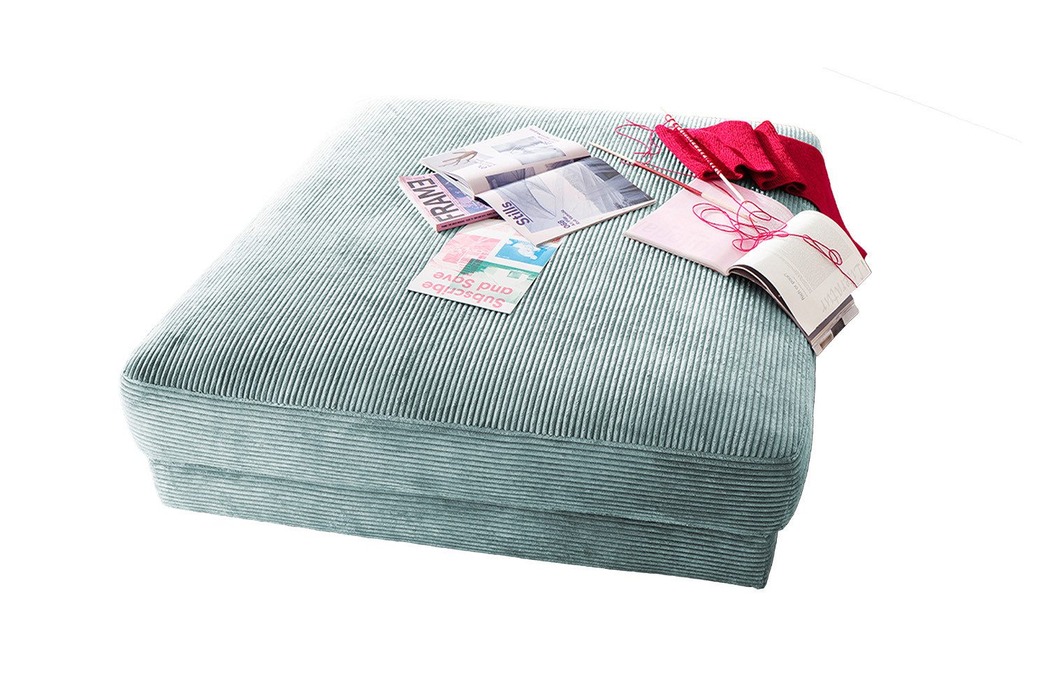 KAWOLA Hocker MADELINE, Big Hocker Polsterhocker günstig online kaufen