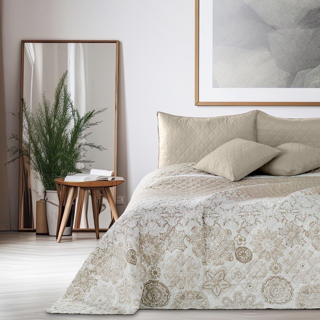 Tagesdecke 240 X 260 Bettwäsche Weiße 100% Baumwolle Bestickte
