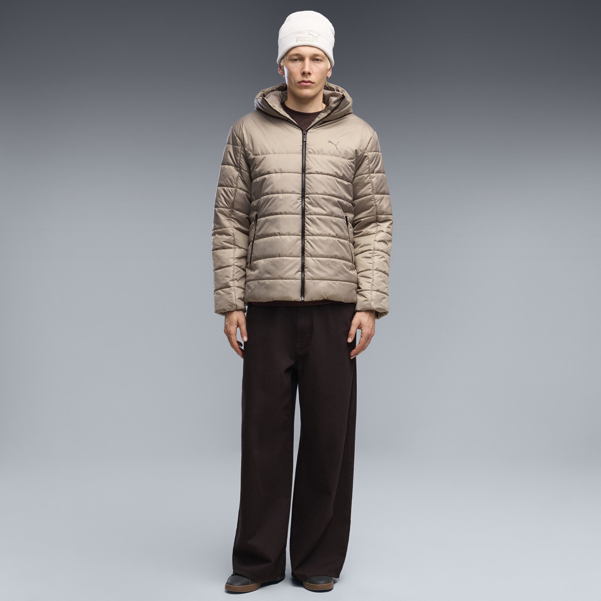 PUMA Winterjacke Essentials Wattierte Kapuzenjacke Herren – Bild 4 von 5