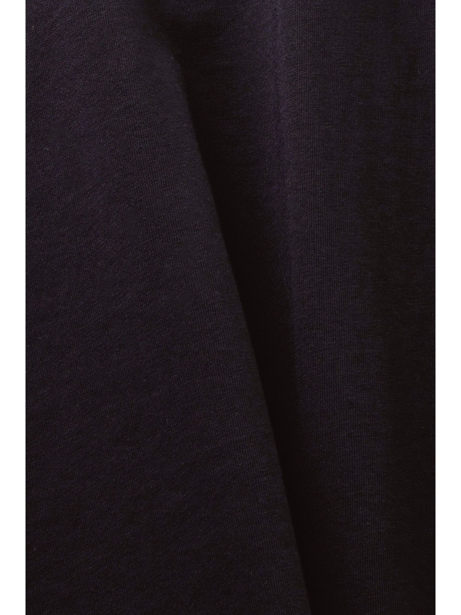 Bio-Baumwolle (1-tlg) Esprit T-Shirt T-Shirt mit BLACK Logo-Print,