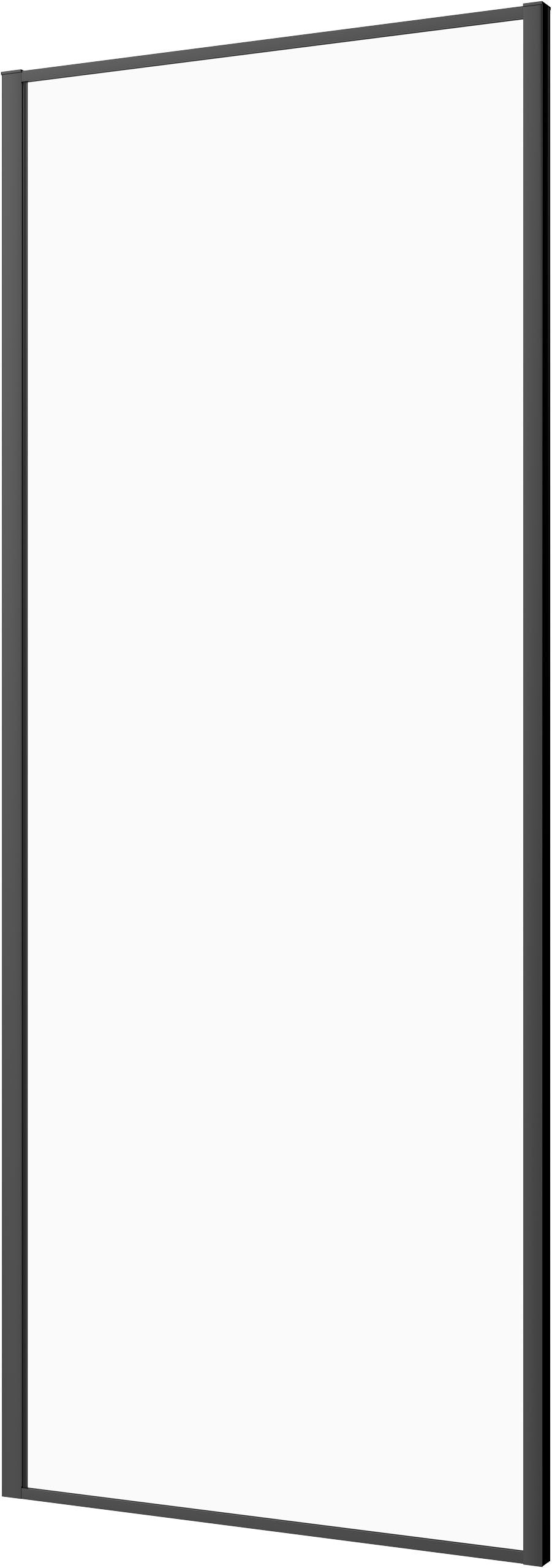 Sanotechnik Duschwand Sanotechnik SlimLine Fixglas schwarz, Einscheibensicherheitsglas, Easy Clean Beschichtung