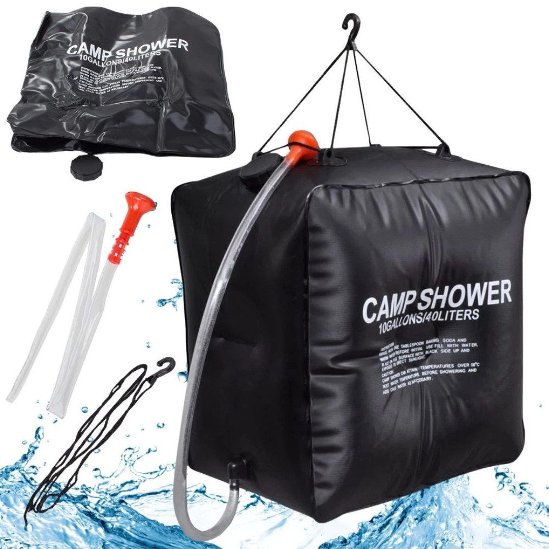 VERK GROUP Gartendusche 40L Solardusche Camping Garten Outdoor Dusche mit Brause (1 St), 40-Liter-Tank; Solarerwärmung
