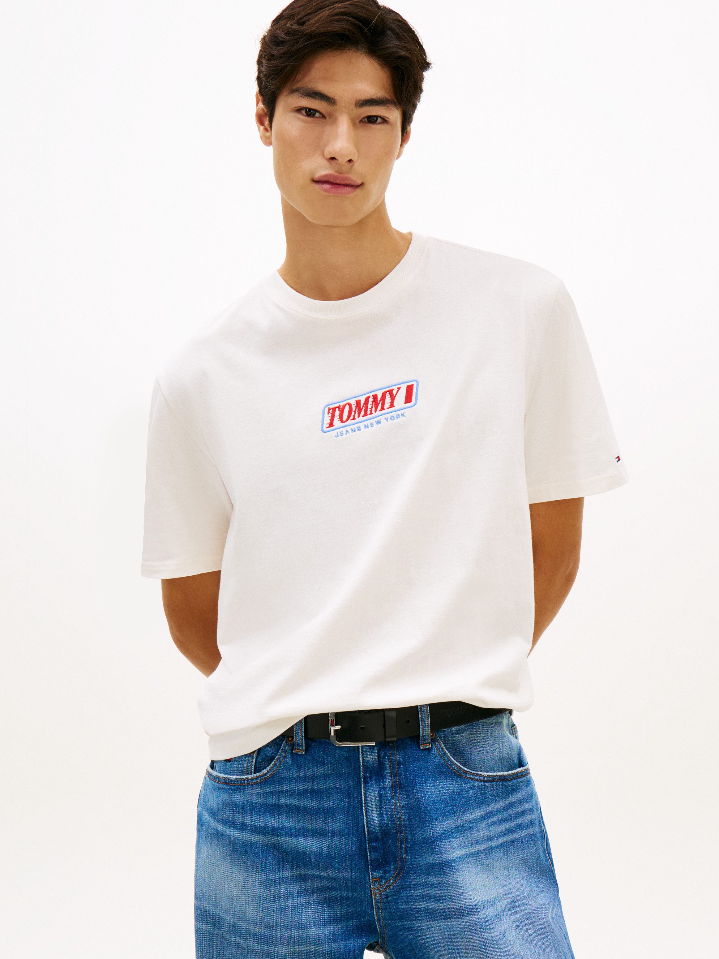 Tommy Jeans T-Shirt 90S VINTAGE LA Regular fit mit Markenprint