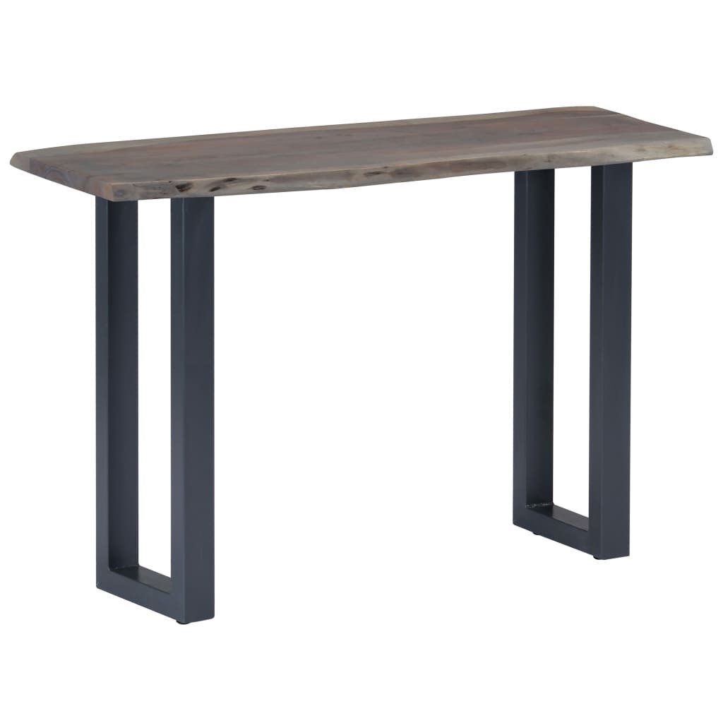 vidaXL Beistelltisch Konsolentisch Grau 115 x 35 x 76 cm Massivholz und Eisen (1-St)